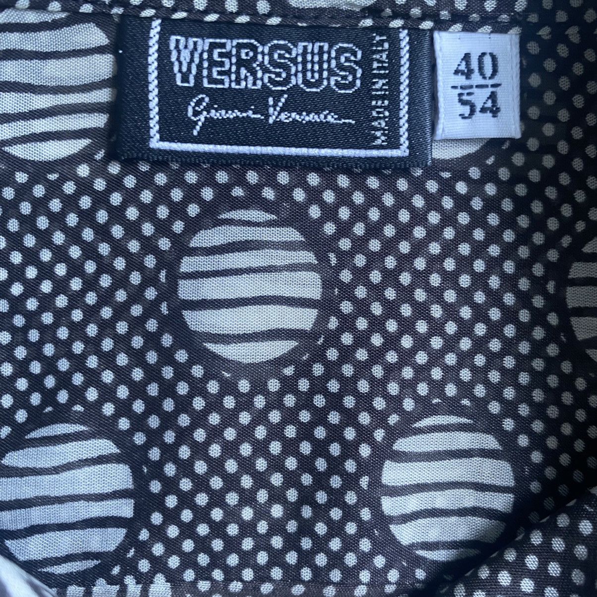 Versace × Versus Versace Vintage 90’s Polka Dot Shirt Size US L / EU 52-54 / 3 - 3 Thumbnail