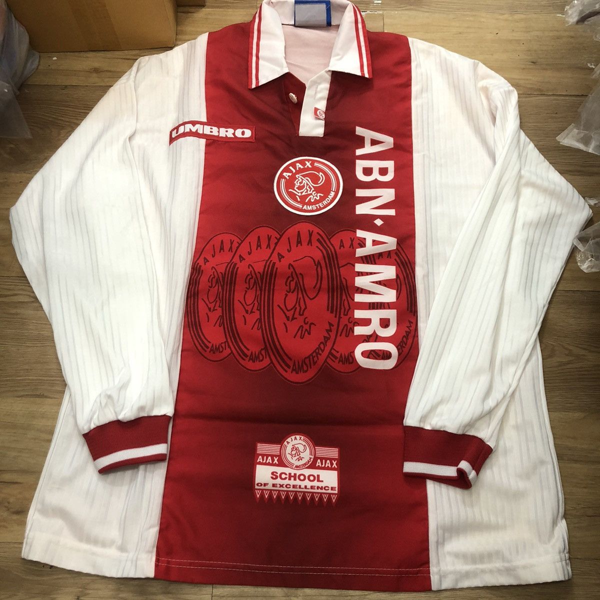 Umbro × Vintage Ajax 97/98 L/S home shirt | Grailed