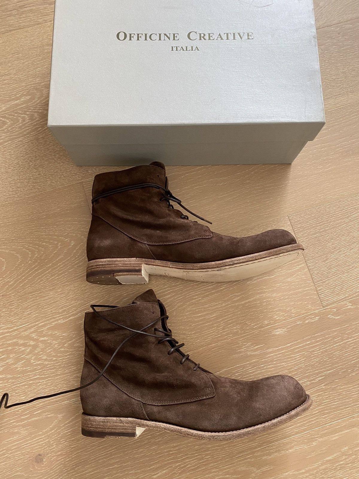 Officine Creative OFFICINE CREATIVE ankle boots Brown Leather Shoes Size US 8 / EU 41 - 8 Thumbnail