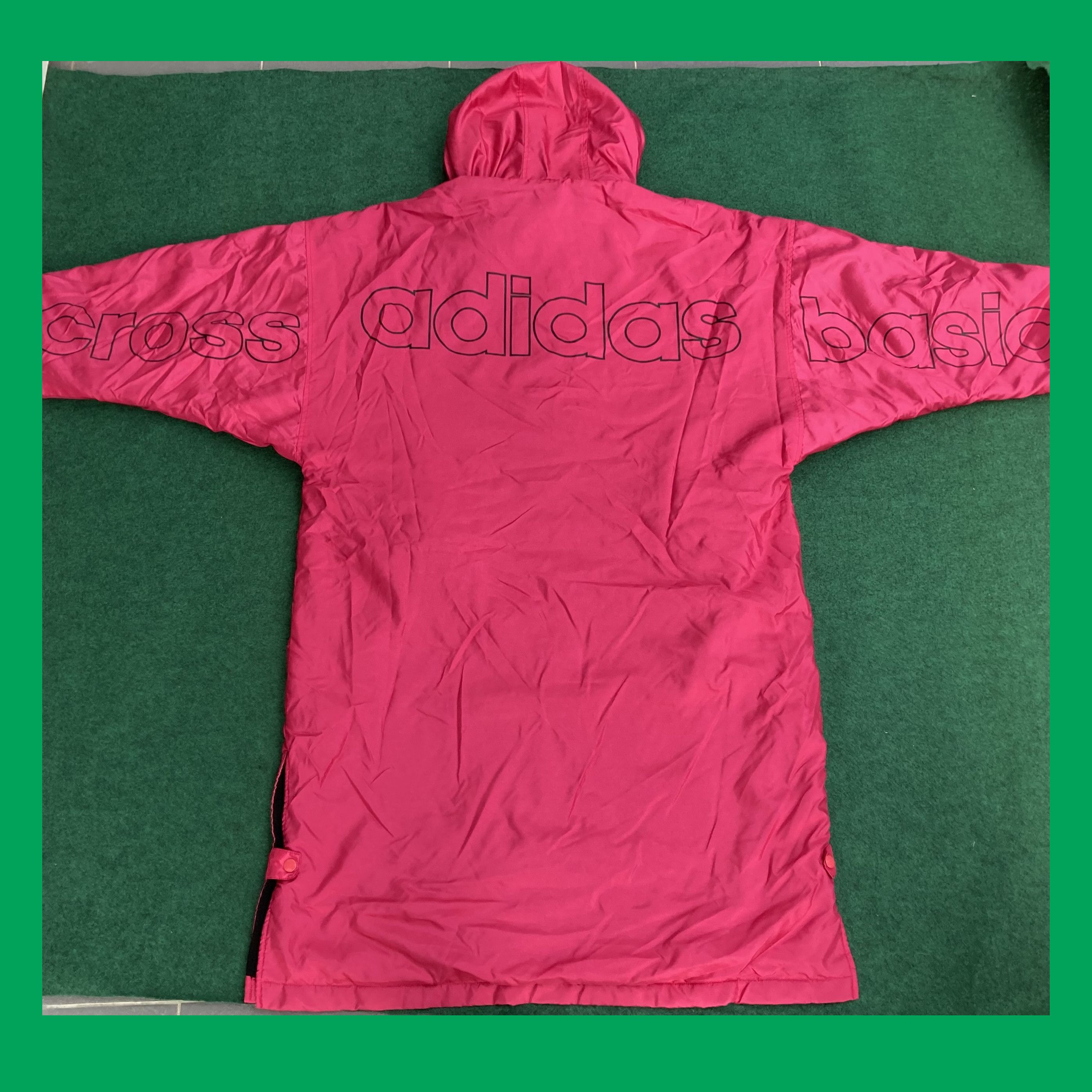 Adidas × Vintage Vtg Adidas Pink Button Big Logo Long Jacket Sweater Size US XL / EU 56 / 4 - 1 Thumbnail