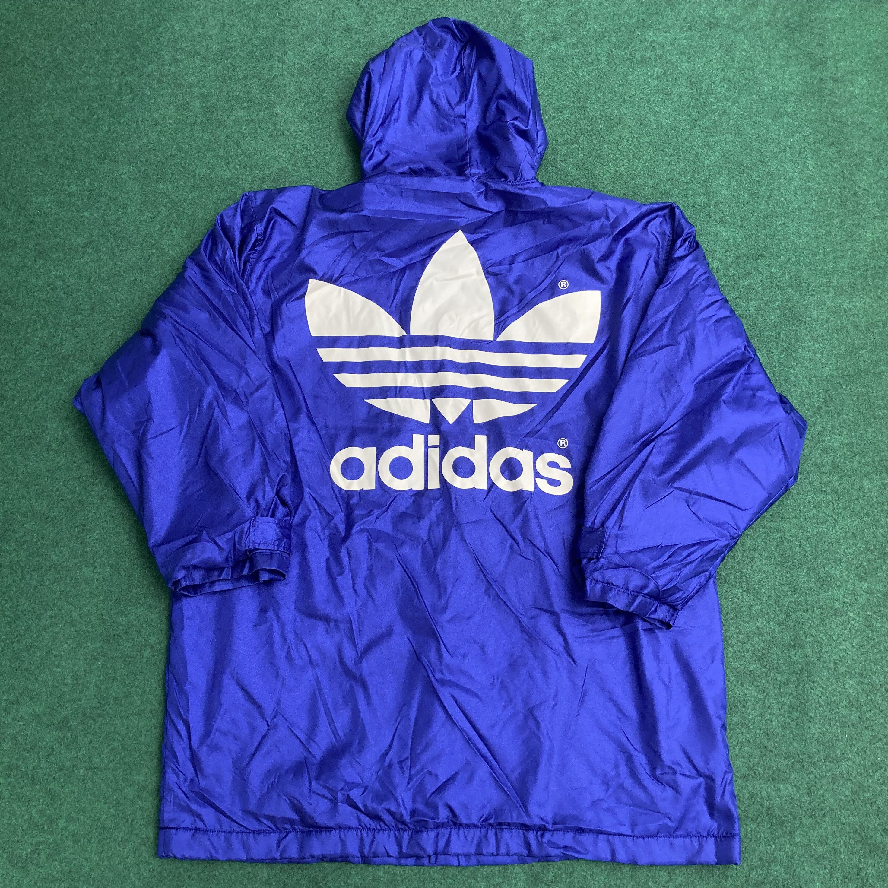 Adidas × Vintage Vtg Adidas Stripe Button Big Logo Long Jacket Sweater Size US XL / EU 56 / 4 - 5 Thumbnail