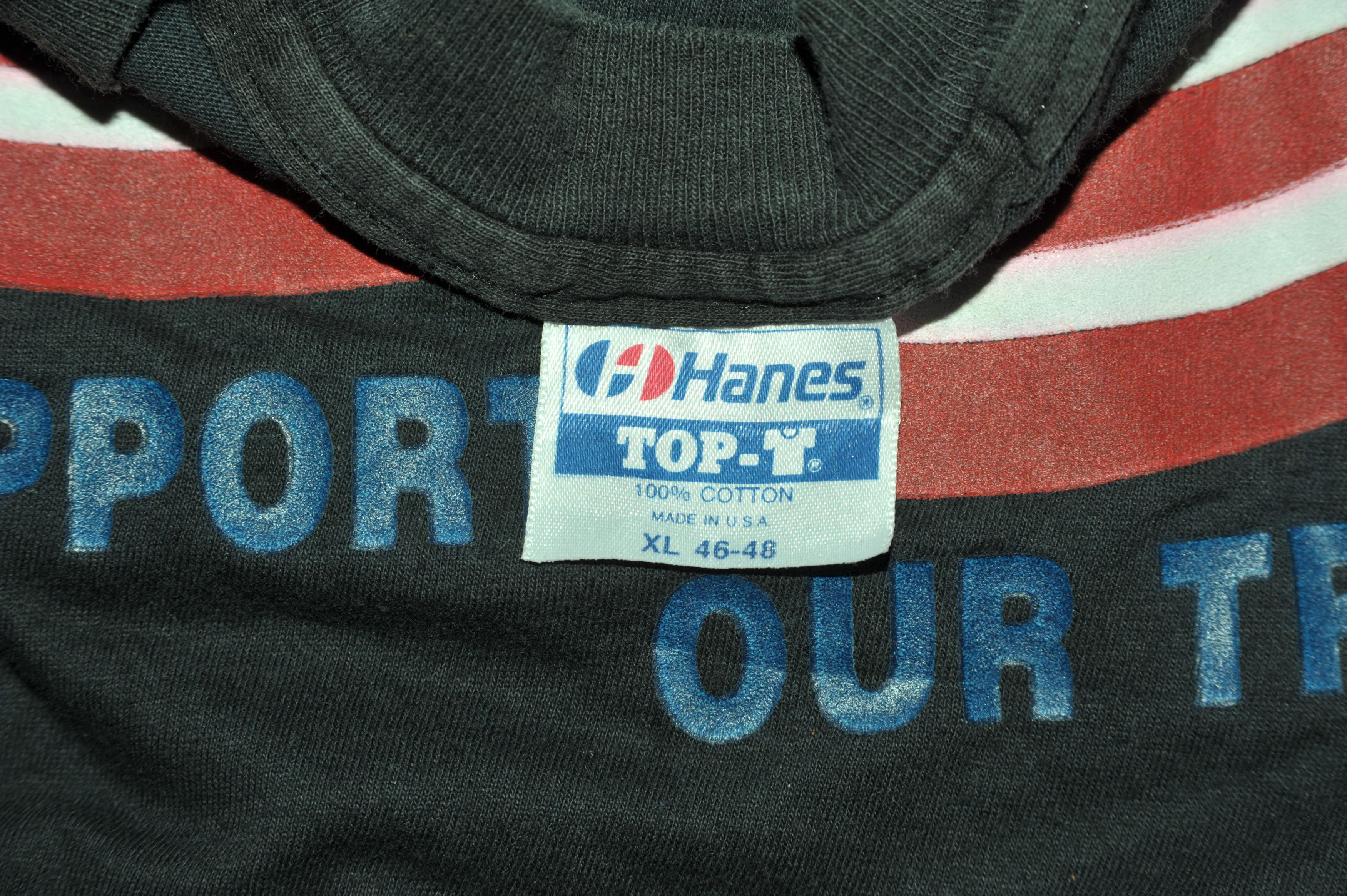Vintage Vintage 90s USA Support Our Troops T-shirt Size US XL / EU 56 / 4 - 2 Thumbnail