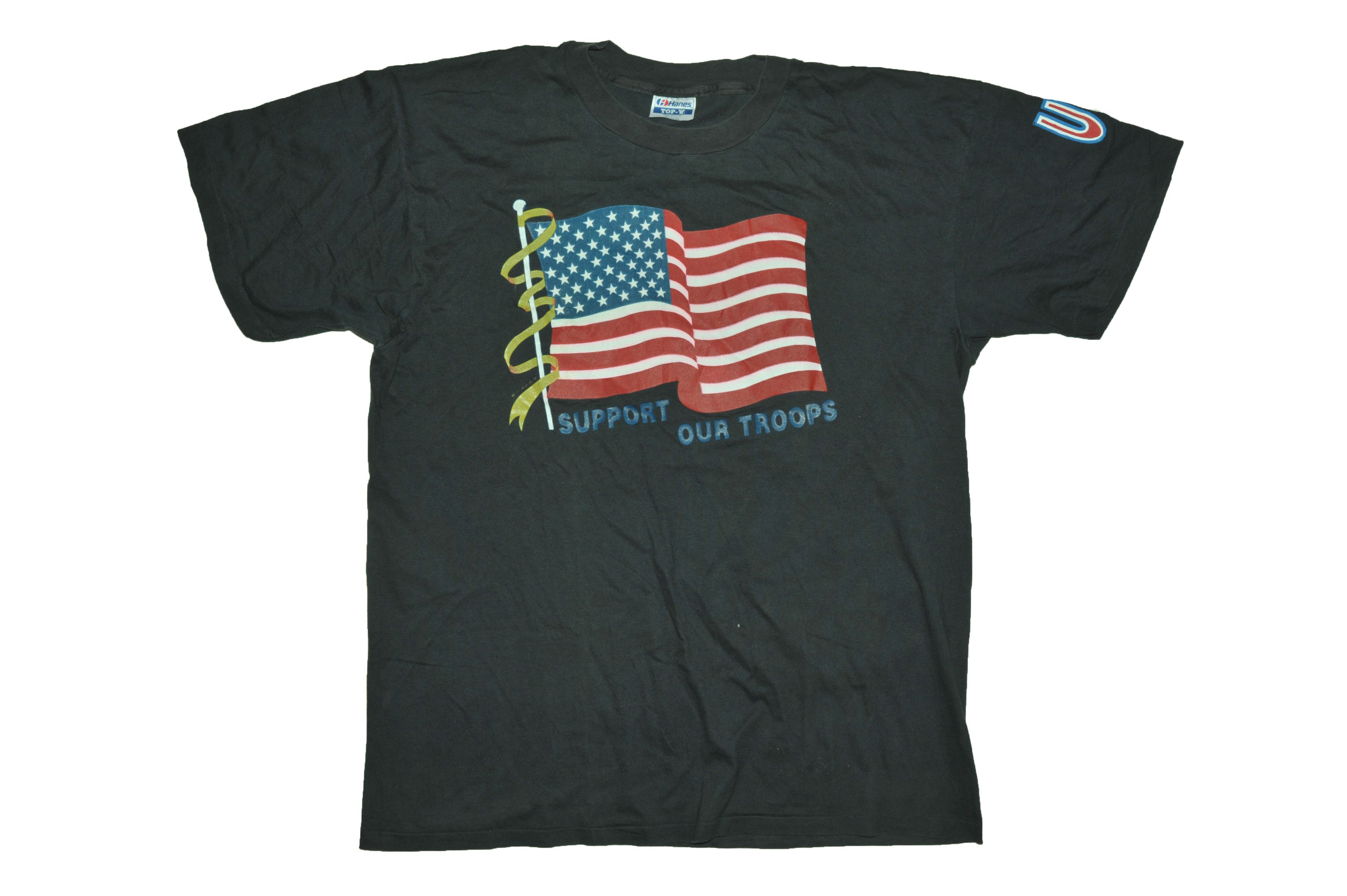 Vintage Vintage 90s USA Support Our Troops T-shirt Size US XL / EU 56 / 4 - 1 Thumbnail
