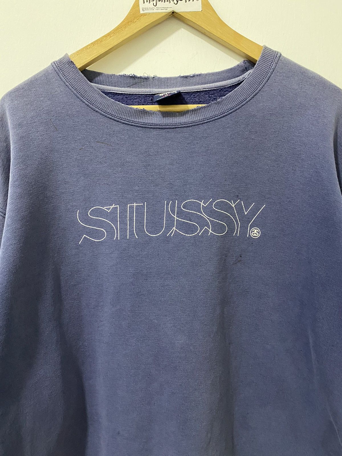 Stussy Vintage x Streetwear x Stussy Sweatshirt Distress Size US M / EU 48-50 / 2 - 2 Thumbnail