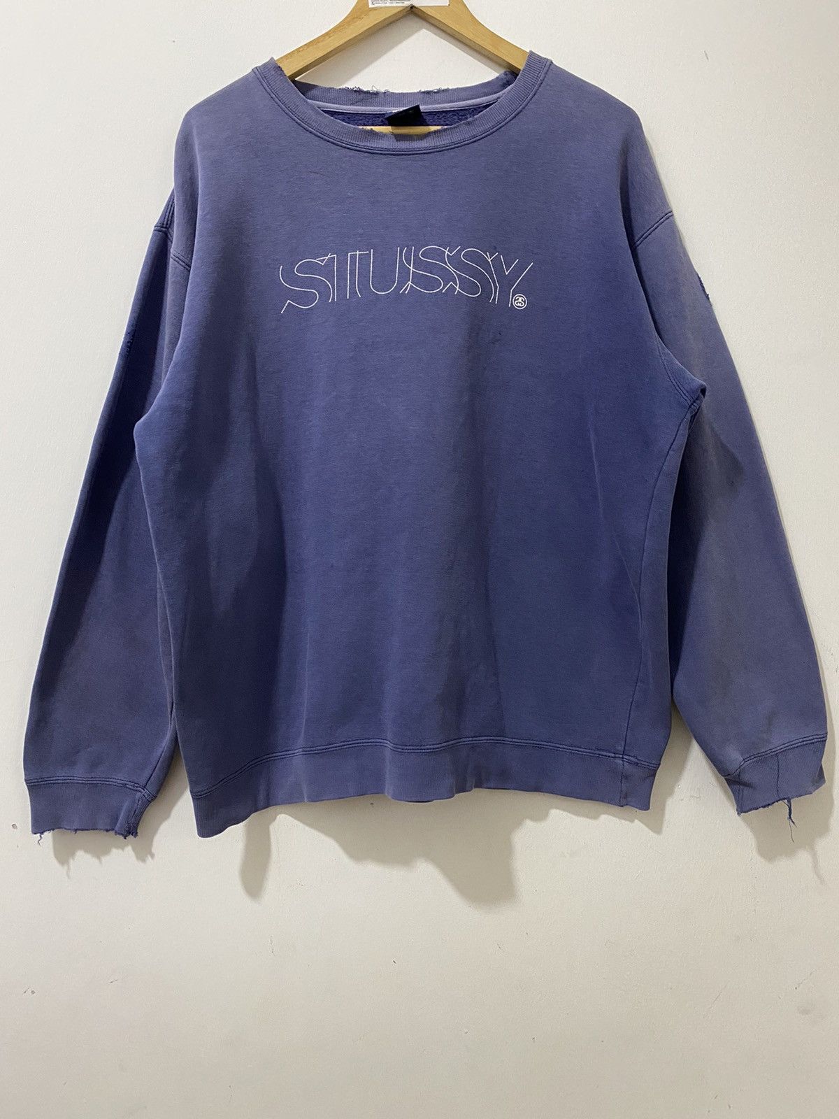 Stussy Vintage x Streetwear x Stussy Sweatshirt Distress Size US M / EU 48-50 / 2 - 1 Thumbnail