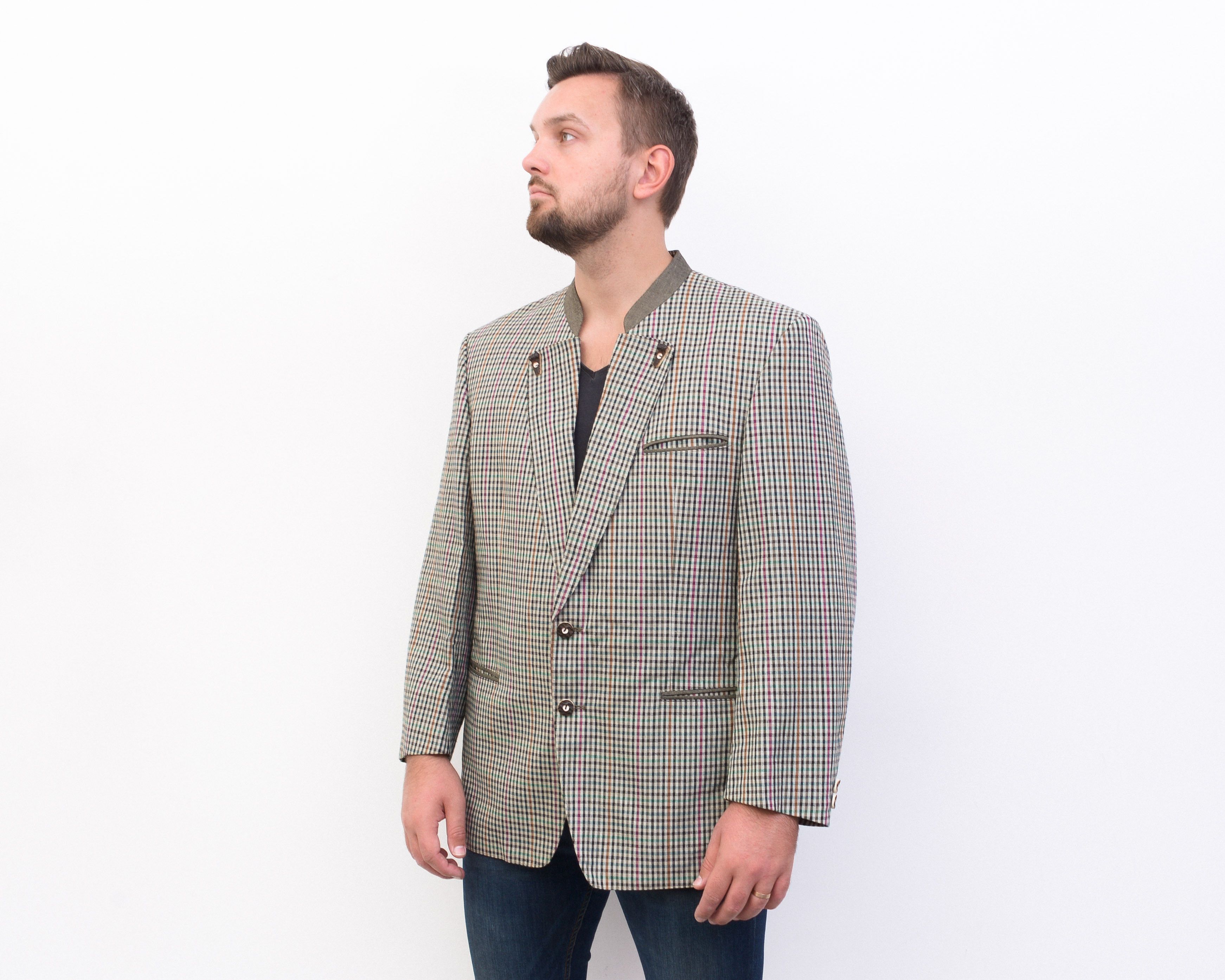 Vintage LODENFREY Trachten UK 42 Wool Blazer Sports EU 52 Jacket L Size 42R - 6 Thumbnail