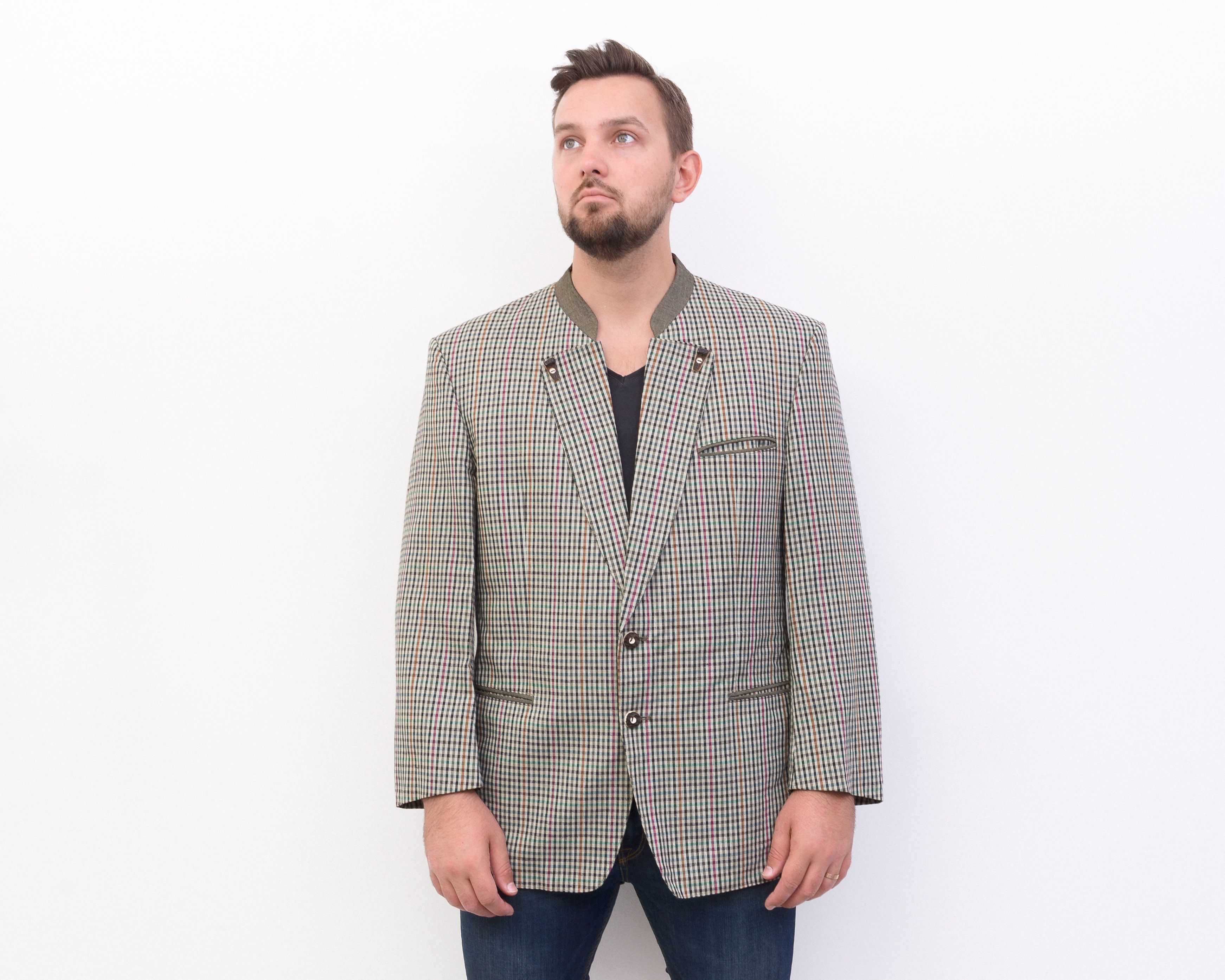 Vintage LODENFREY Trachten UK 42 Wool Blazer Sports EU 52 Jacket L Size 42R - 1 Thumbnail
