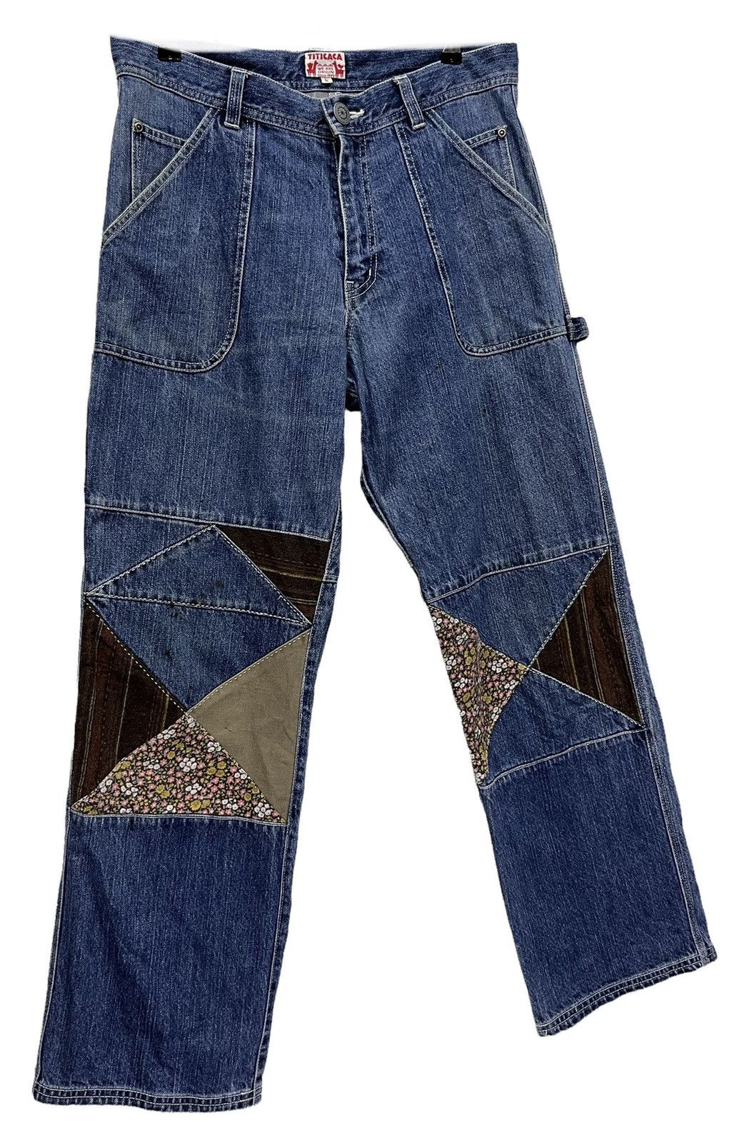Fragment Design Vintage TITICACA Street Fashion Patchwork Carpenter Denim Size US 31 - 3 Thumbnail