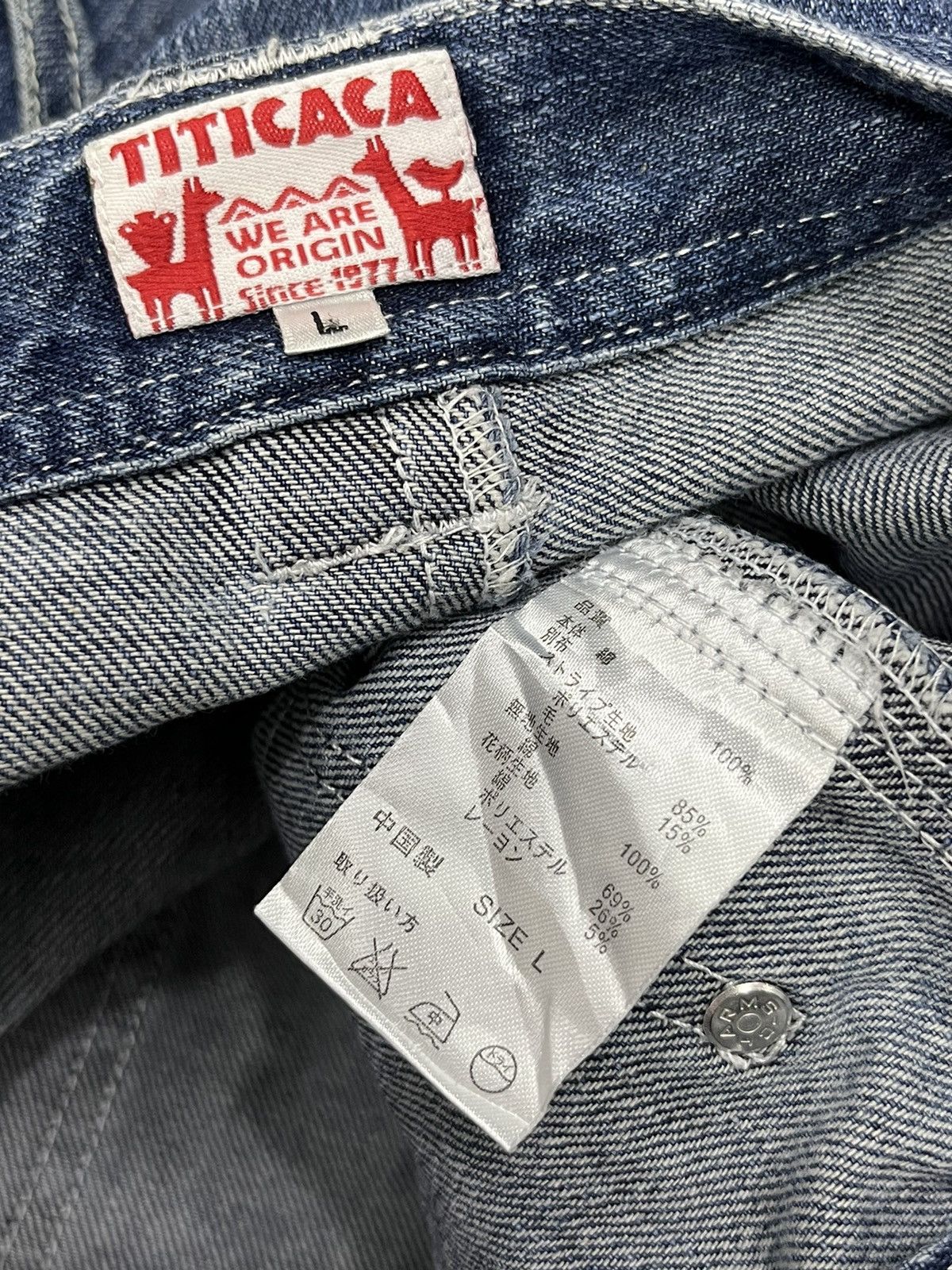 Fragment Design Vintage TITICACA Street Fashion Patchwork Carpenter Denim Size US 31 - 14 Thumbnail
