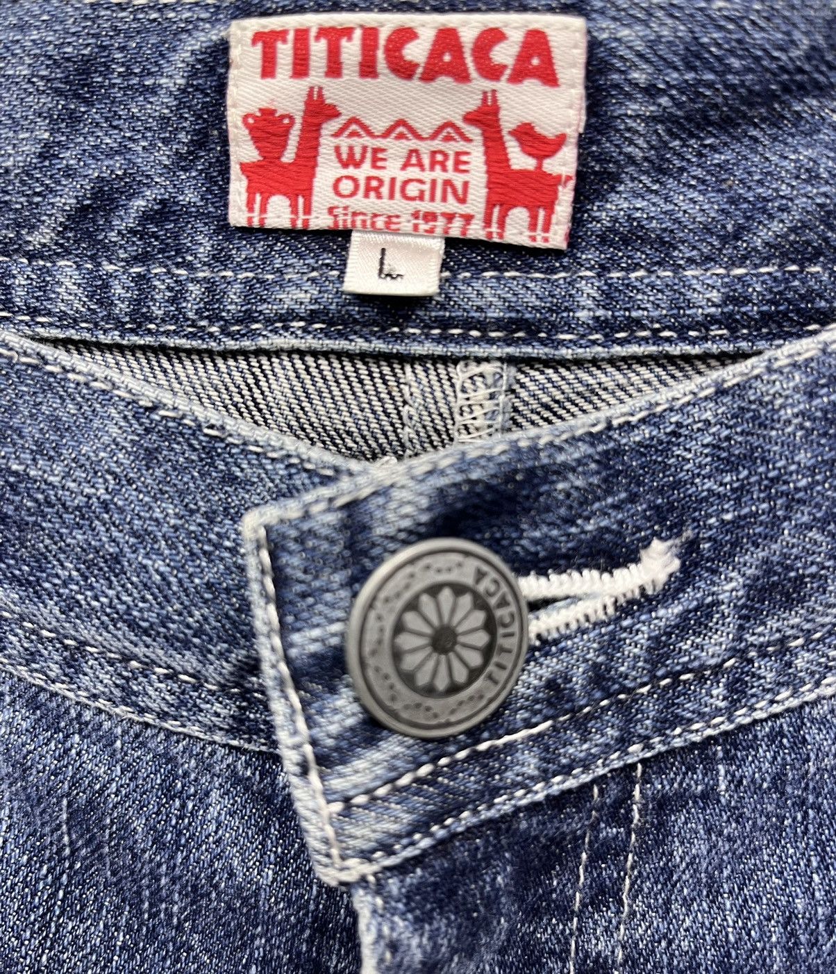 Fragment Design Vintage TITICACA Street Fashion Patchwork Carpenter Denim Size US 31 - 8 Thumbnail