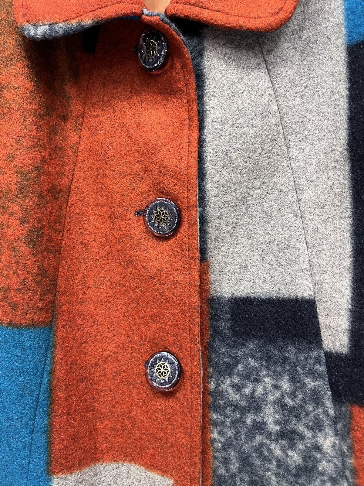 20471120 🔥COKETT Faux Wool Color Block Patchwork Printed Blazer Size US S / EU 44-46 / 1 - 8 Thumbnail