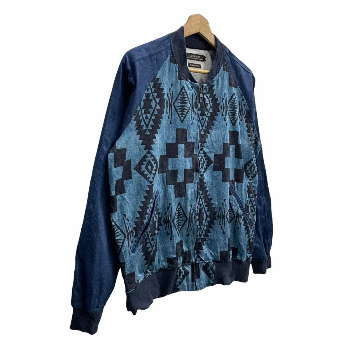 Beauty Beast × Japanese Brand × Le Grande Bleu (L.G.B.) 💥SUPERIOR E.L JAPAN NATIVE ZIPPER SWEATER Size US M / EU 48-50 / 2 - 2 Thumbnail