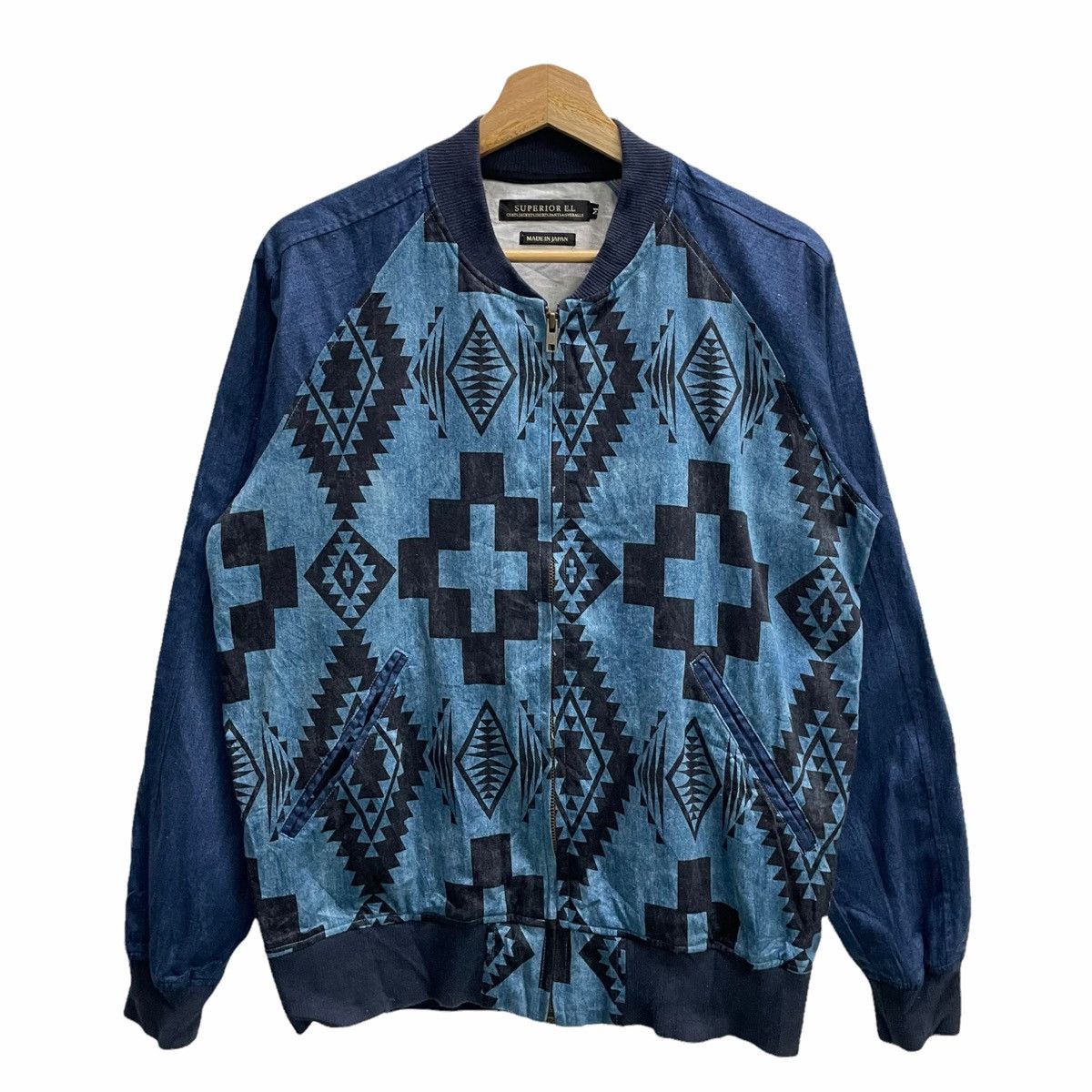 Beauty Beast × Japanese Brand × Le Grande Bleu (L.G.B.) 💥SUPERIOR E.L JAPAN NATIVE ZIPPER SWEATER Size US M / EU 48-50 / 2 - 1 Thumbnail