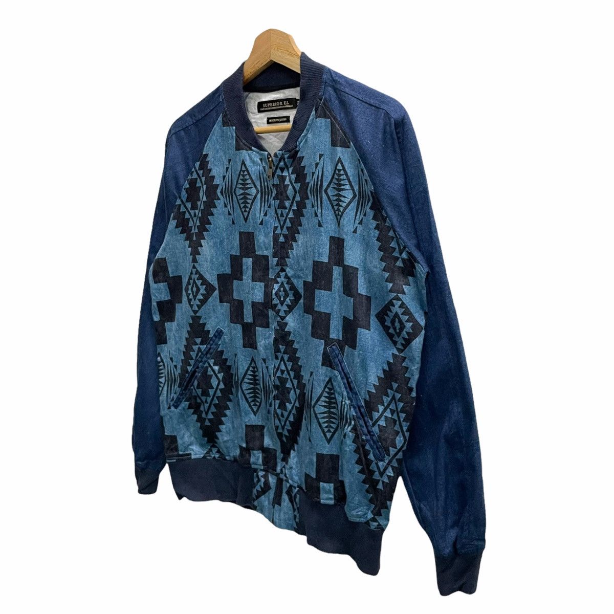 Beauty Beast × Japanese Brand × Le Grande Bleu (L.G.B.) 💥SUPERIOR E.L JAPAN NATIVE ZIPPER SWEATER Size US M / EU 48-50 / 2 - 3 Thumbnail