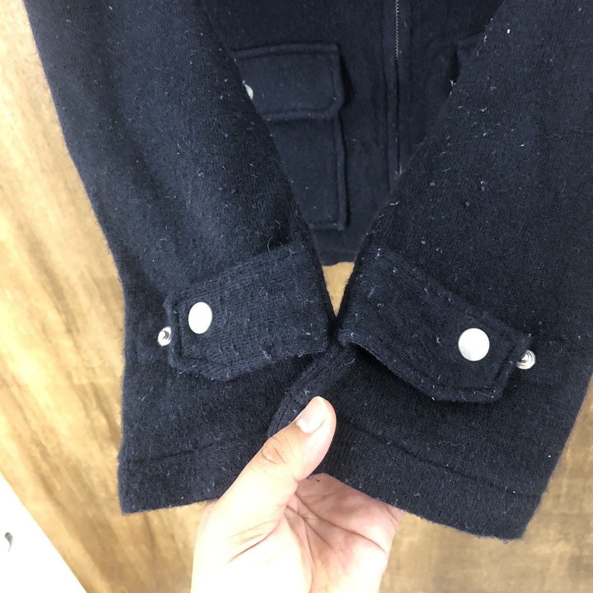 Japanese Brand Fork & Spoon Dark Blue Sweater Hooded #011 Size US M / EU 48-50 / 2 - 4 Thumbnail