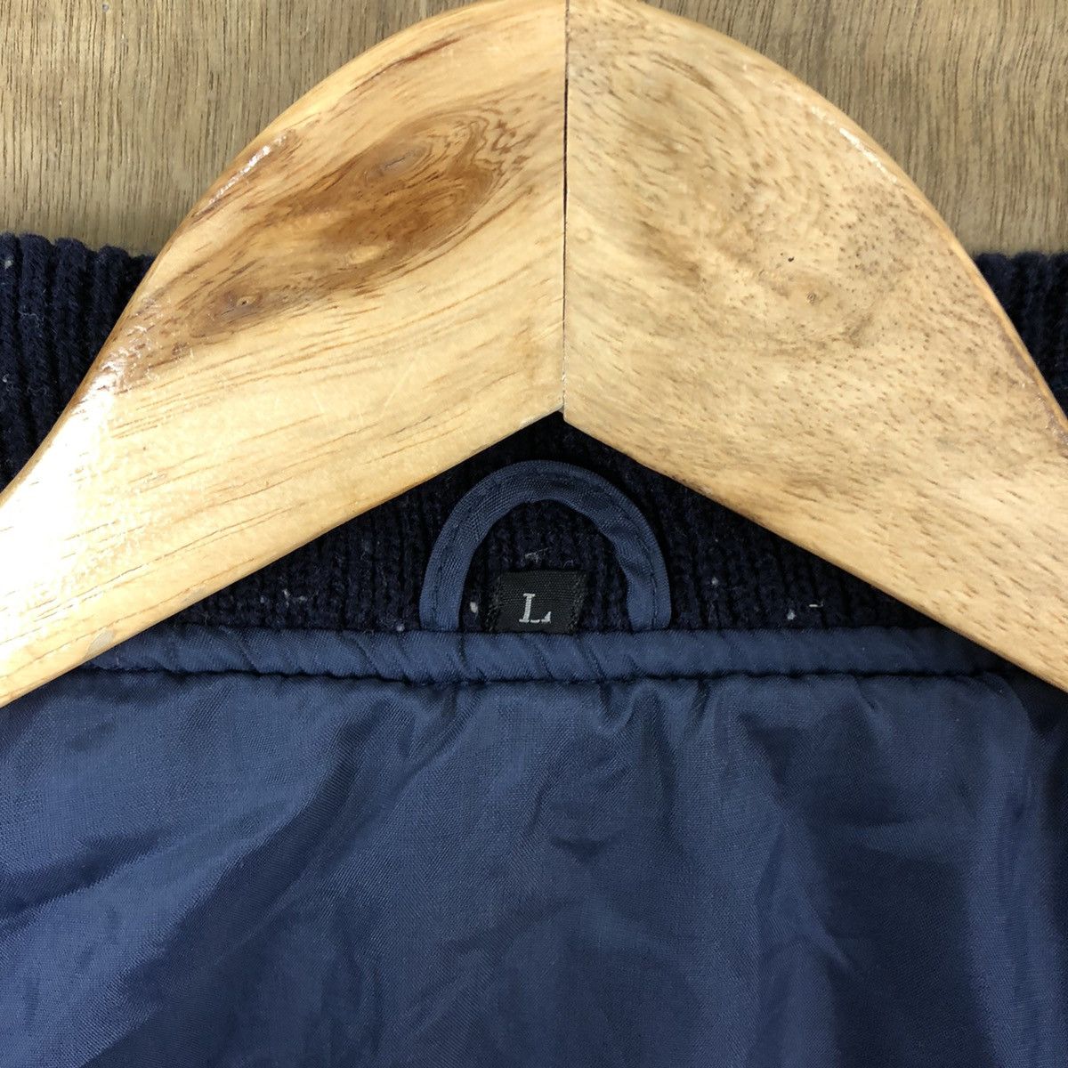 Japanese Brand JAPANESE DARK BLUE WOOL VARSITY JACKET #1880 Size US L / EU 52-54 / 3 - 7 Thumbnail