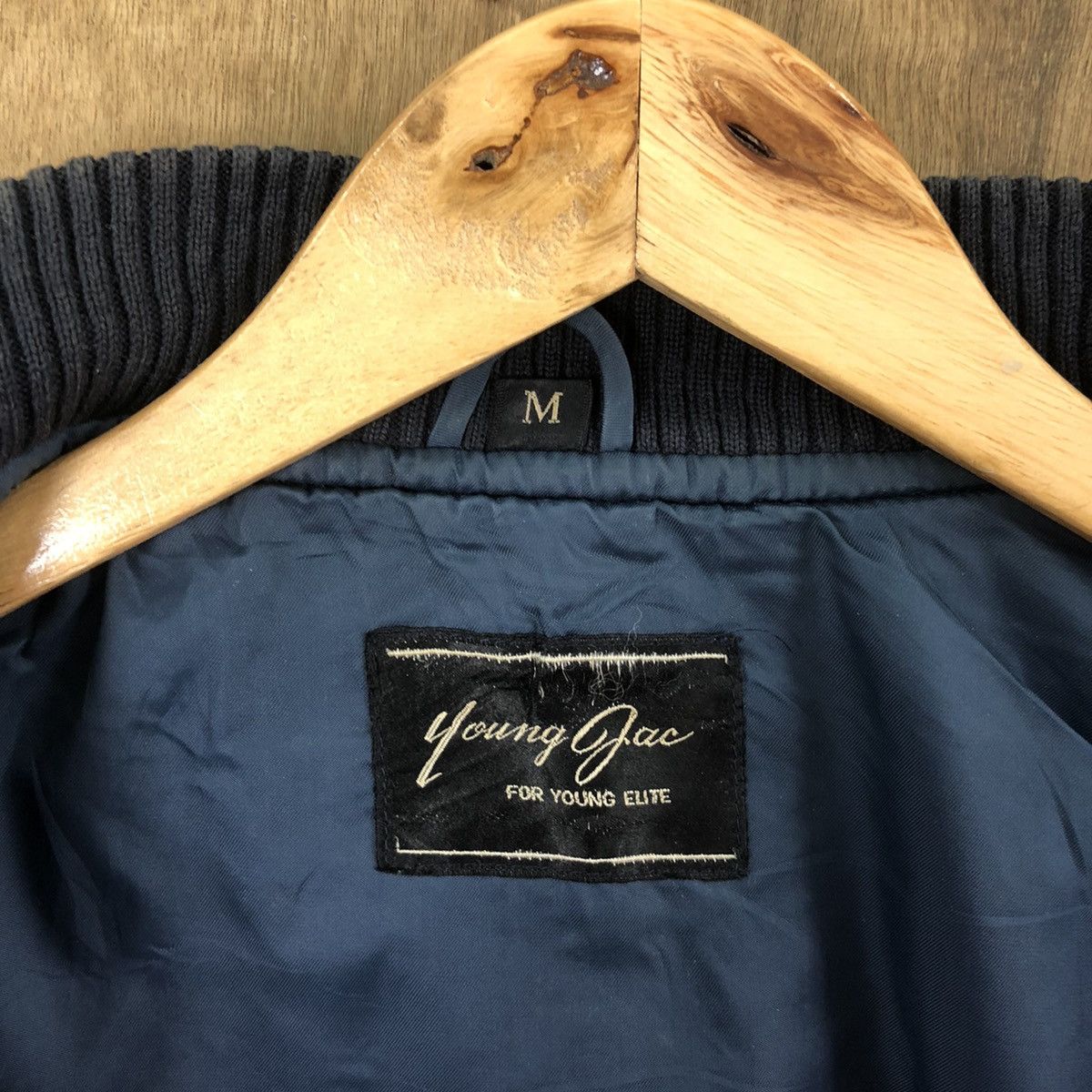 Japanese Brand × Vintage VINTAGE YOUNG JAC DARK BLUE WOOL VARSITY JACKET #1862 Size US M / EU 48-50 / 2 - 6 Thumbnail