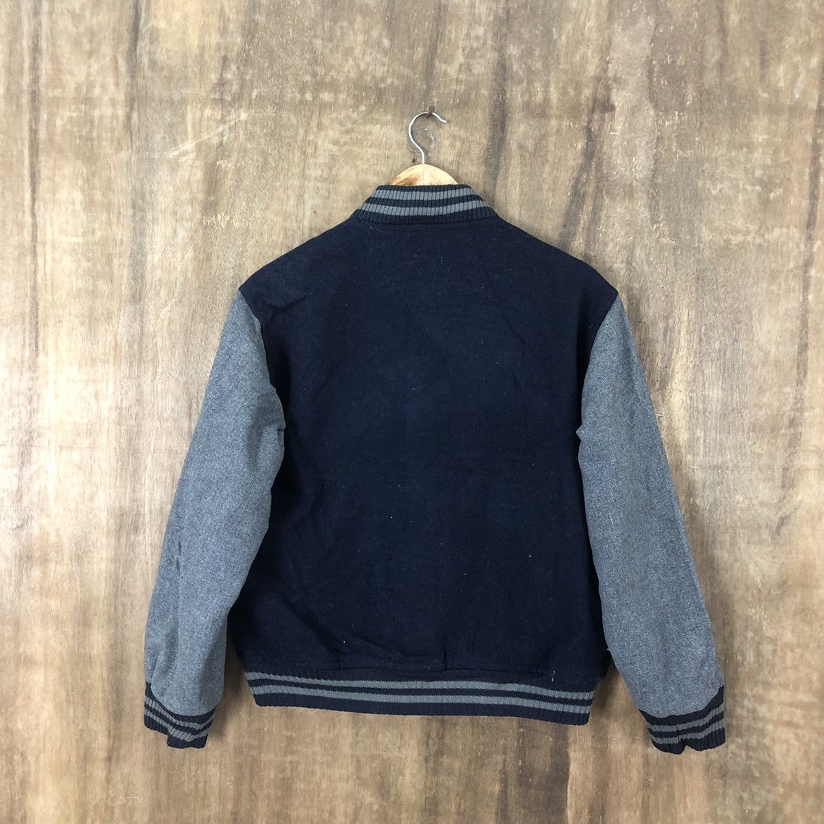 Japanese Brand × Vintage VINTAGE YOUNG JAC DARK BLUE WOOL VARSITY JACKET #1862 Size US M / EU 48-50 / 2 - 8 Thumbnail
