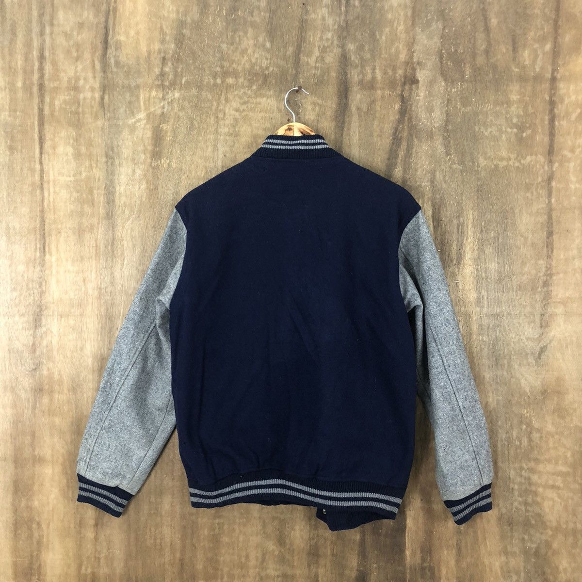 Japanese Brand R&L DARK BLUE WOOL VARSITY JACKET #1875 Size US M / EU 48-50 / 2 - 8 Thumbnail