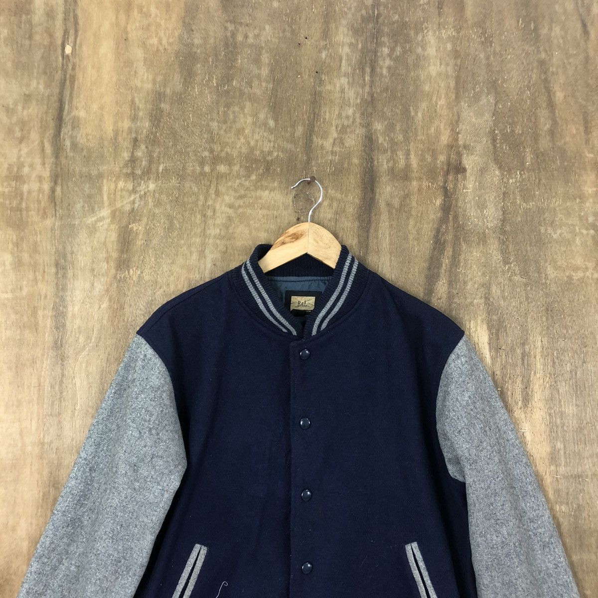 Japanese Brand R&L DARK BLUE WOOL VARSITY JACKET #1875 Size US M / EU 48-50 / 2 - 2 Thumbnail