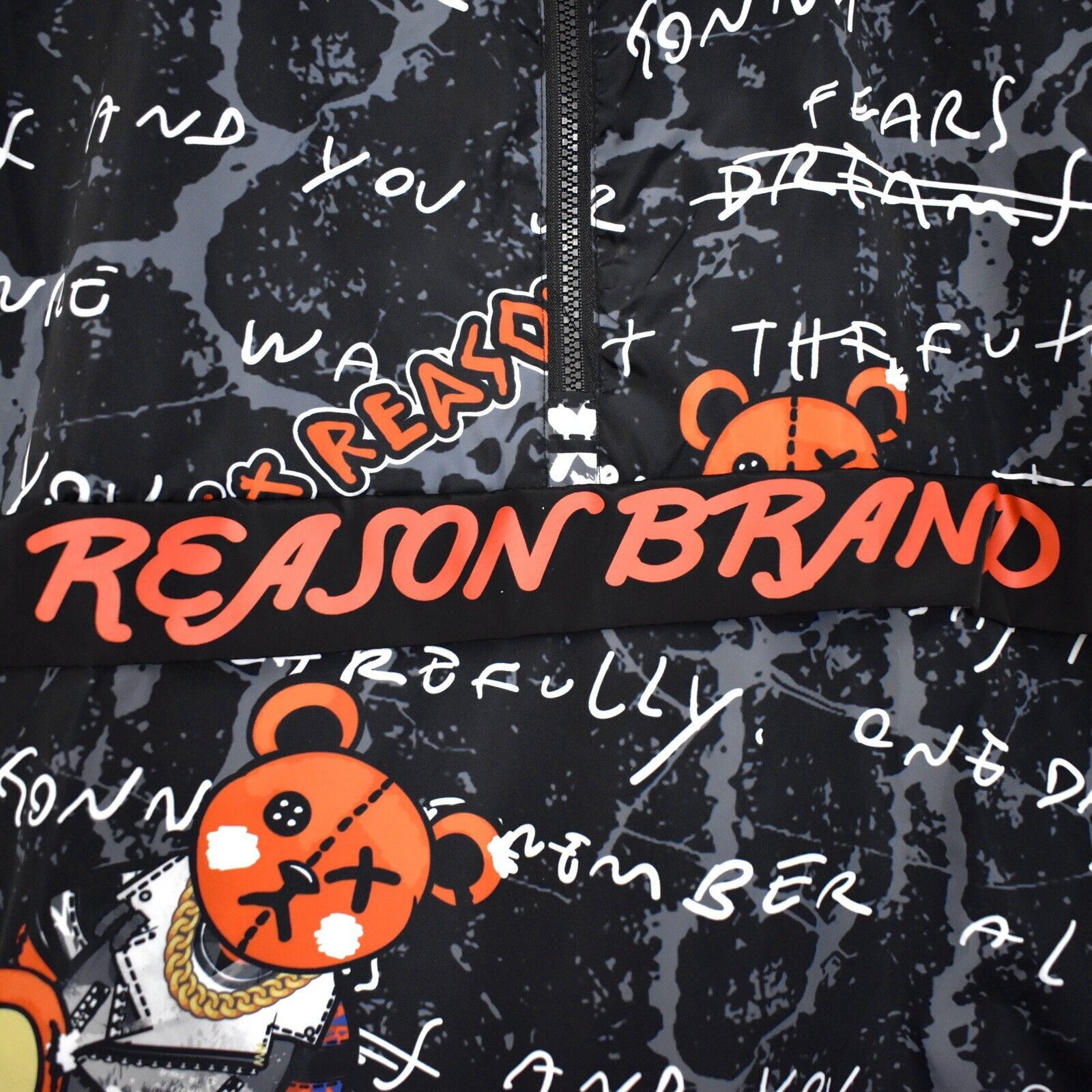 Reason NEW Reason Brand Teddy Anorak Men’s Size Medium BLK/RED/GR Size US M / EU 48-50 / 2 - 4 Thumbnail