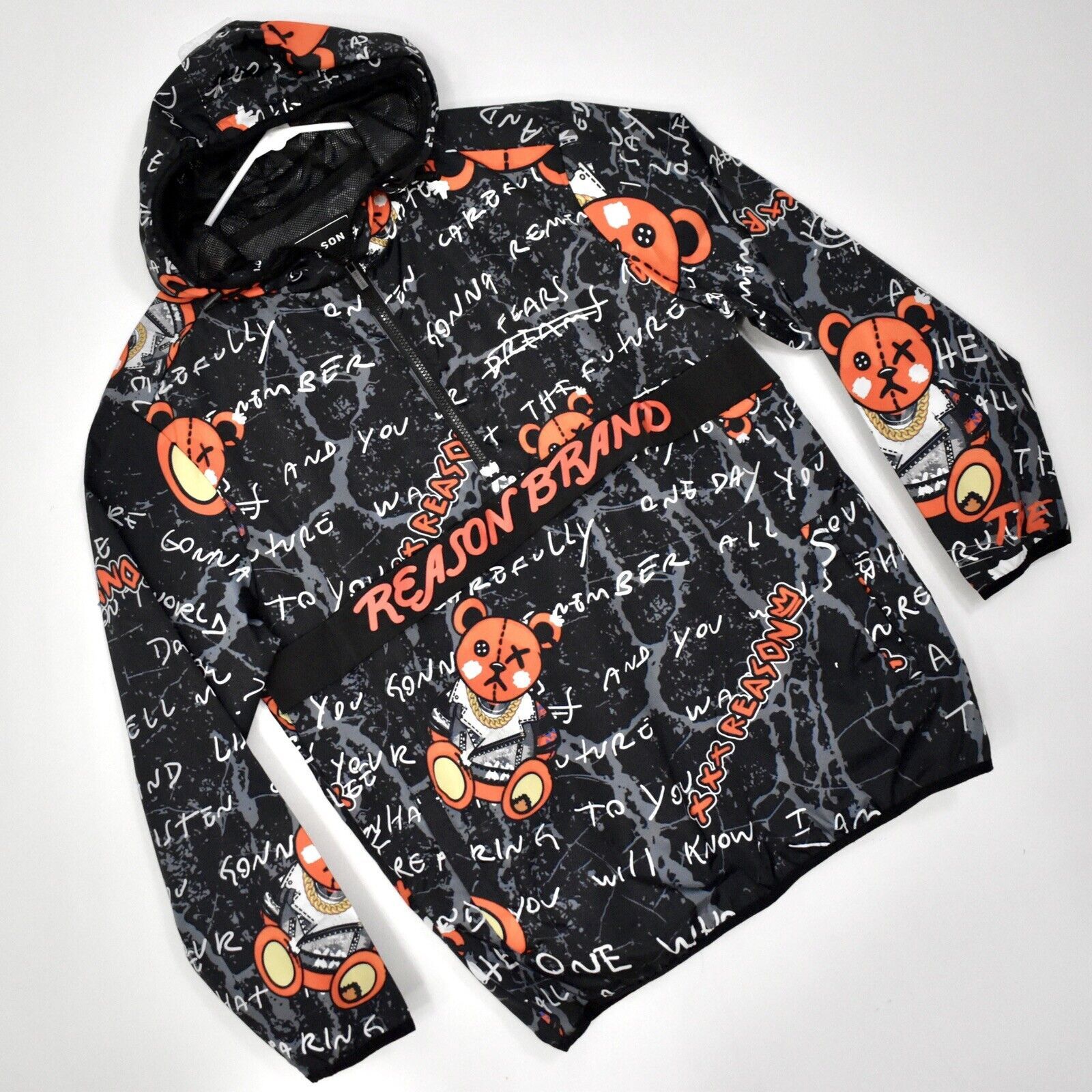 Reason NEW Reason Brand Teddy Anorak Men’s Size Medium BLK/RED/GR Size US M / EU 48-50 / 2 - 3 Thumbnail