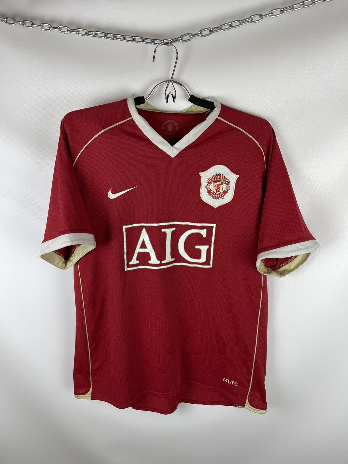 Nike Nike Manchester United 2006 2007 home soccer jersey footbal Size US L / EU 52-54 / 3 - 2 Thumbnail