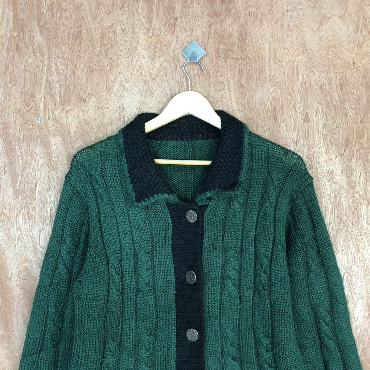 Aran Isles Knitwear Japan Green Shag Shaggy Knitwear #H456 Size US M / EU 48-50 / 2 - 2 Thumbnail