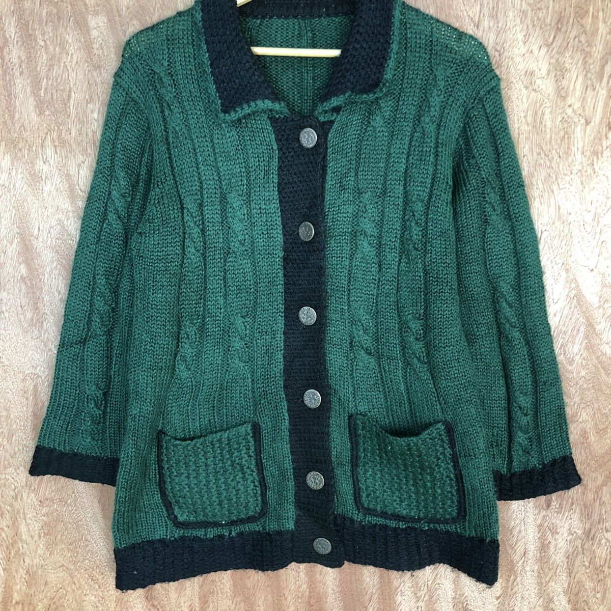 Aran Isles Knitwear Japan Green Shag Shaggy Knitwear #H456 Size US M / EU 48-50 / 2 - 8 Thumbnail