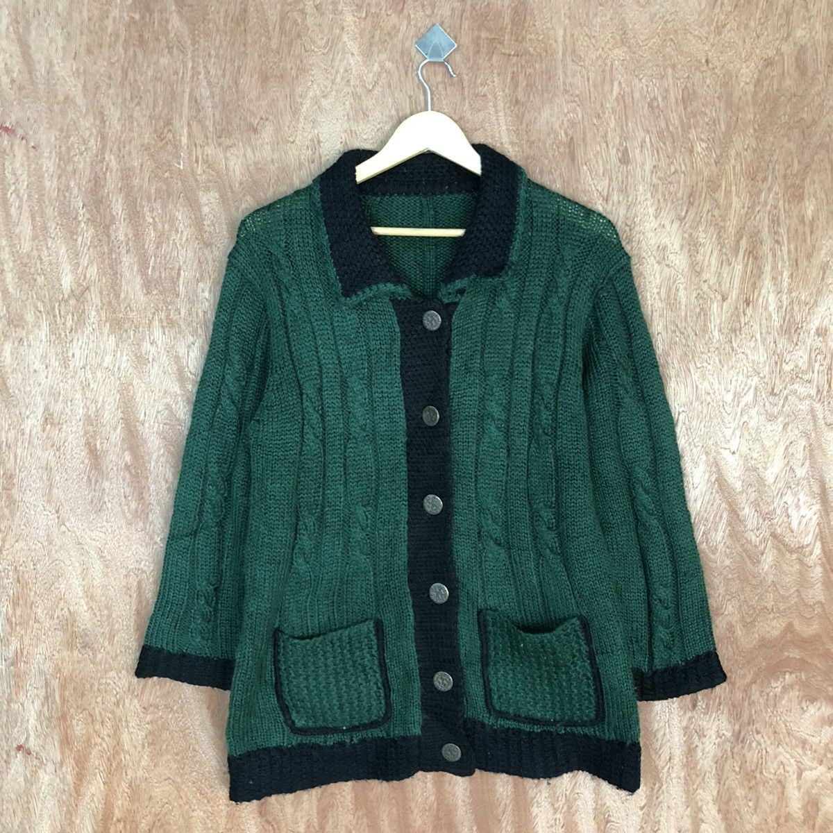 Aran Isles Knitwear Japan Green Shag Shaggy Knitwear #H456 Size US M / EU 48-50 / 2 - 3 Thumbnail