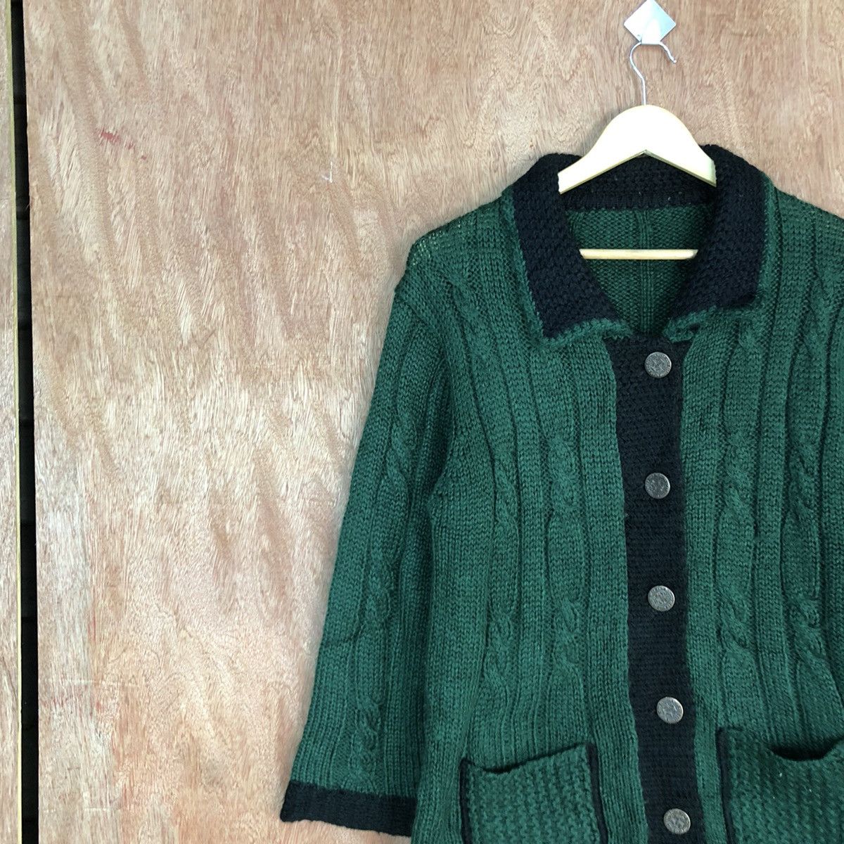 Aran Isles Knitwear Japan Green Shag Shaggy Knitwear #H456 Size US M / EU 48-50 / 2 - 7 Thumbnail