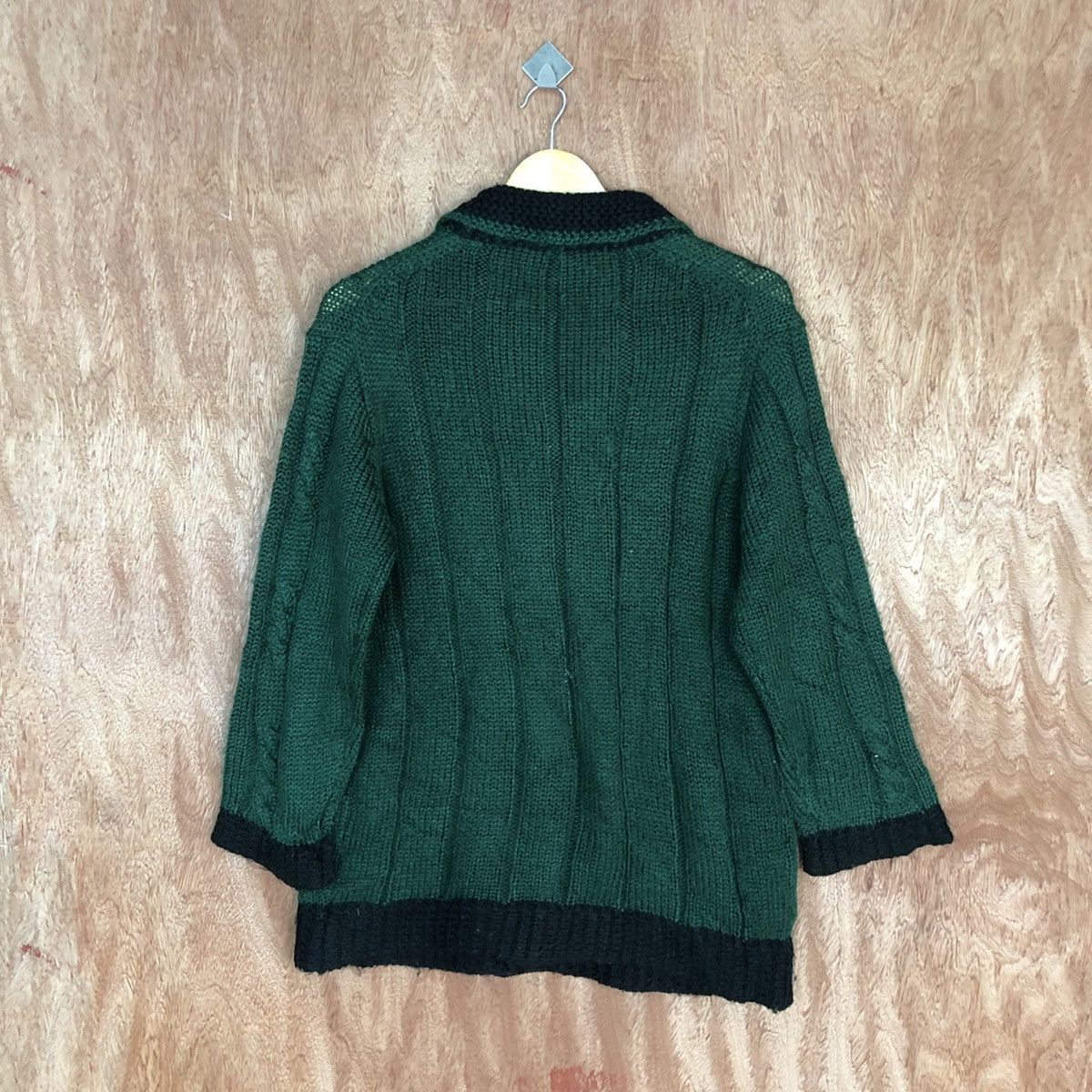 Aran Isles Knitwear Japan Green Shag Shaggy Knitwear #H456 Size US M / EU 48-50 / 2 - 10 Thumbnail