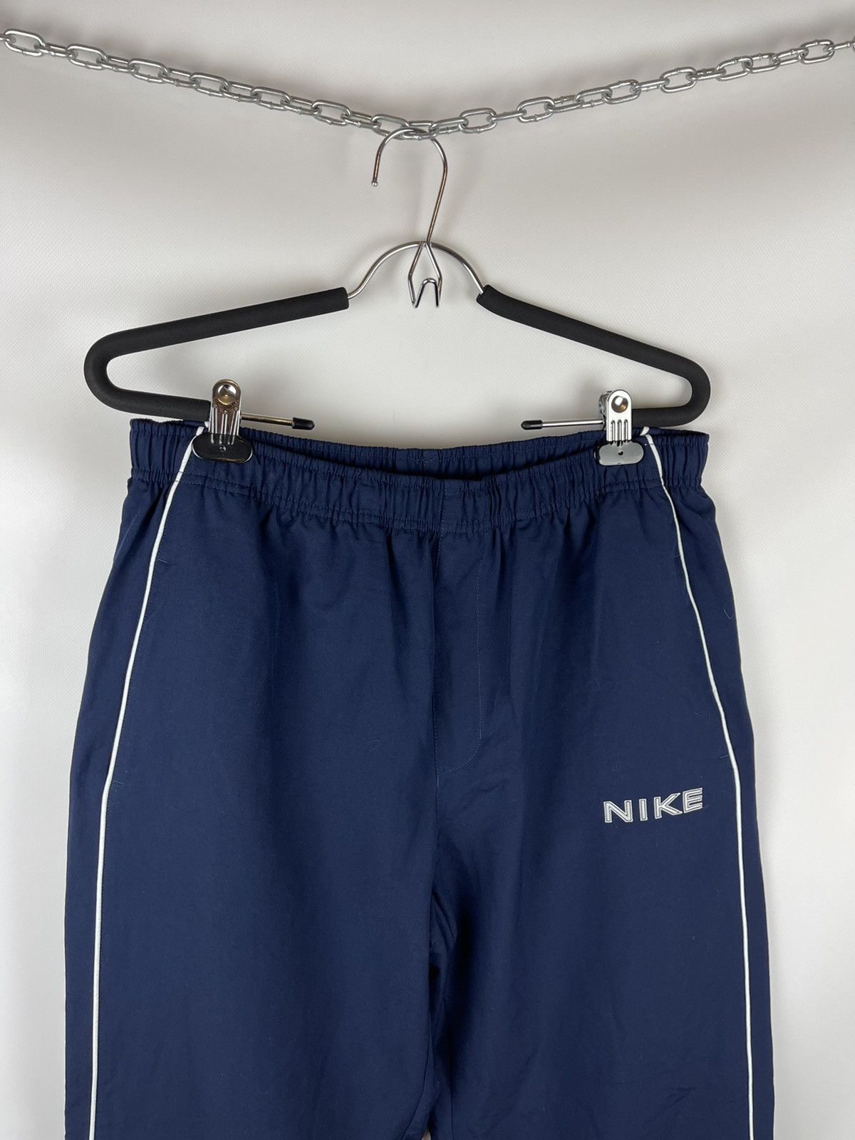 Nike Nike Vintage y2k navy double logo hype track pants Size US 34 / EU 50 - 4 Thumbnail