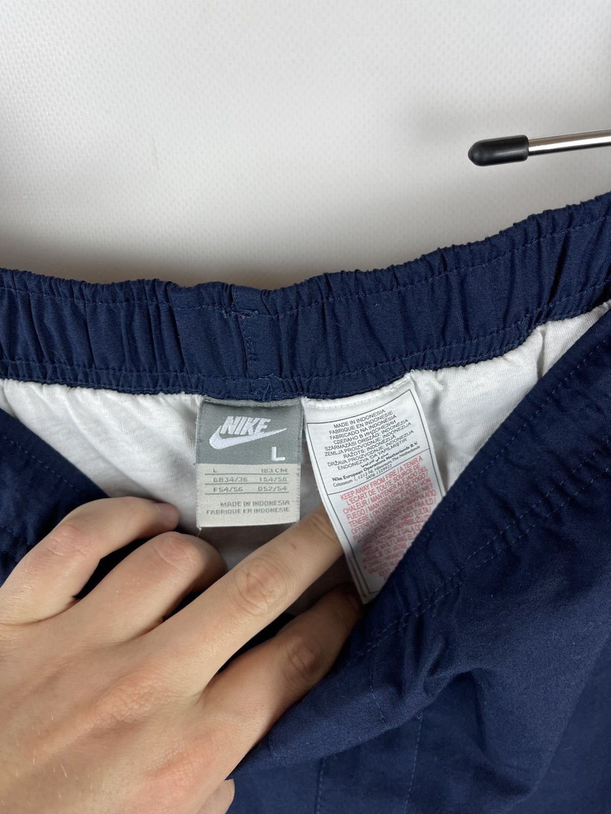 Nike Nike Vintage y2k navy double logo hype track pants Size US 34 / EU 50 - 7 Thumbnail
