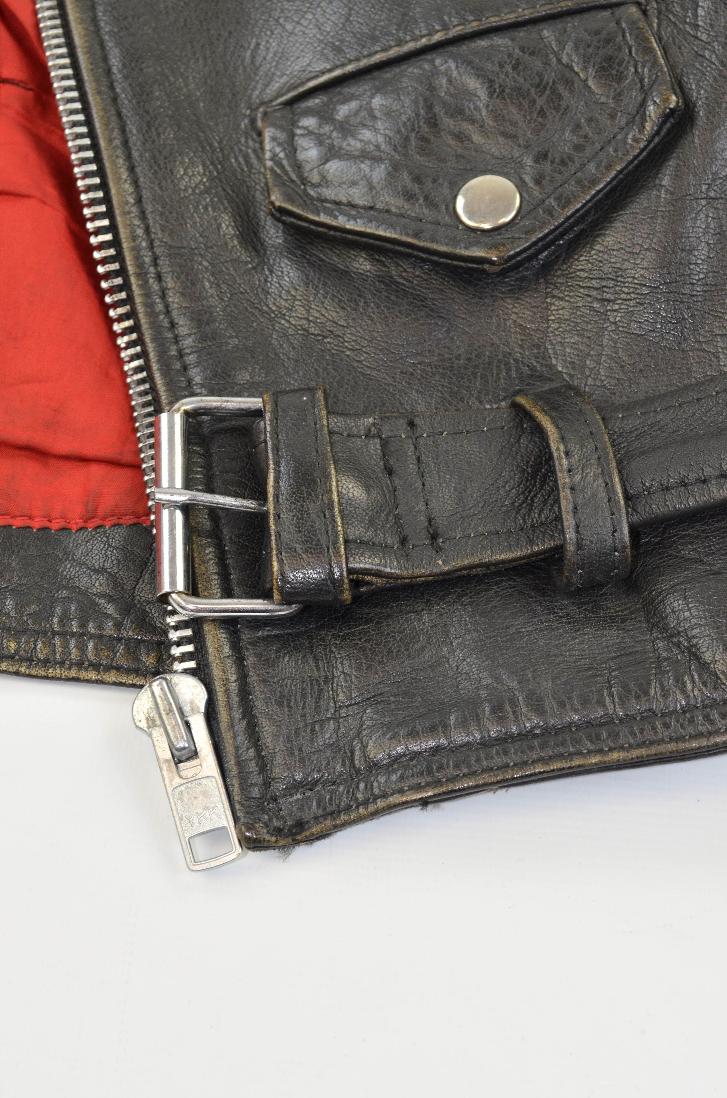 Vintage 80s 90s Moto Biker Leather Black Jacket 3112AC Size US M / EU 48-50 / 2 - 10 Thumbnail