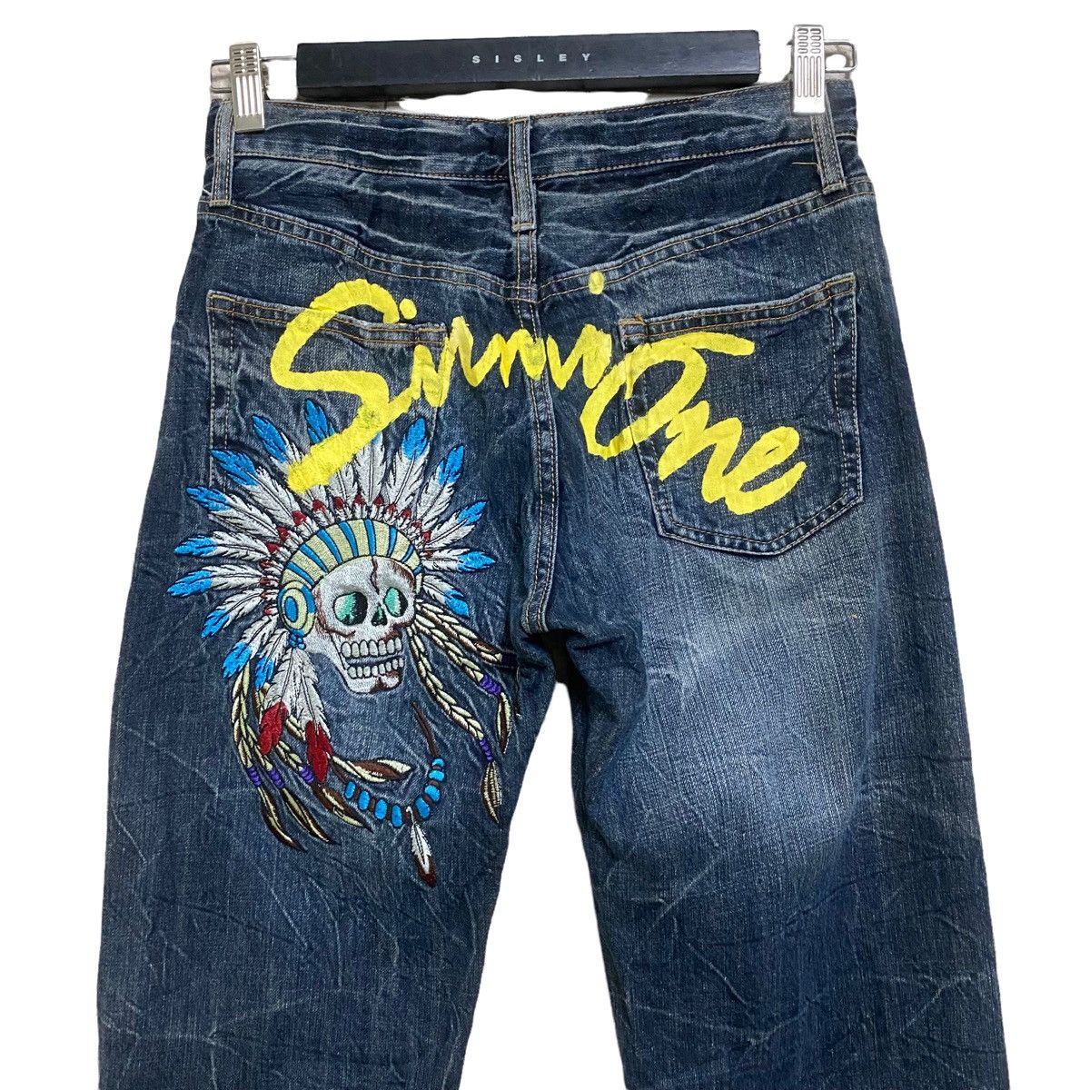 Japanese Brand Japanese Brand SIRMIONE Embroidery Apachee Jeans Size US 27 - 1 Thumbnail
