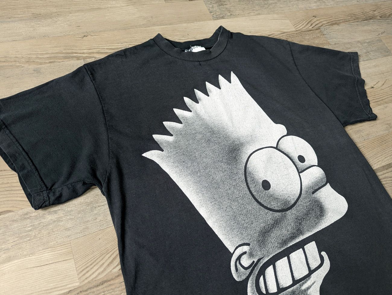 Rap Tees The Simpsons Bart Big Face Print Vintage 90s Faded Black Size US M / EU 48-50 / 2 - 3 Thumbnail