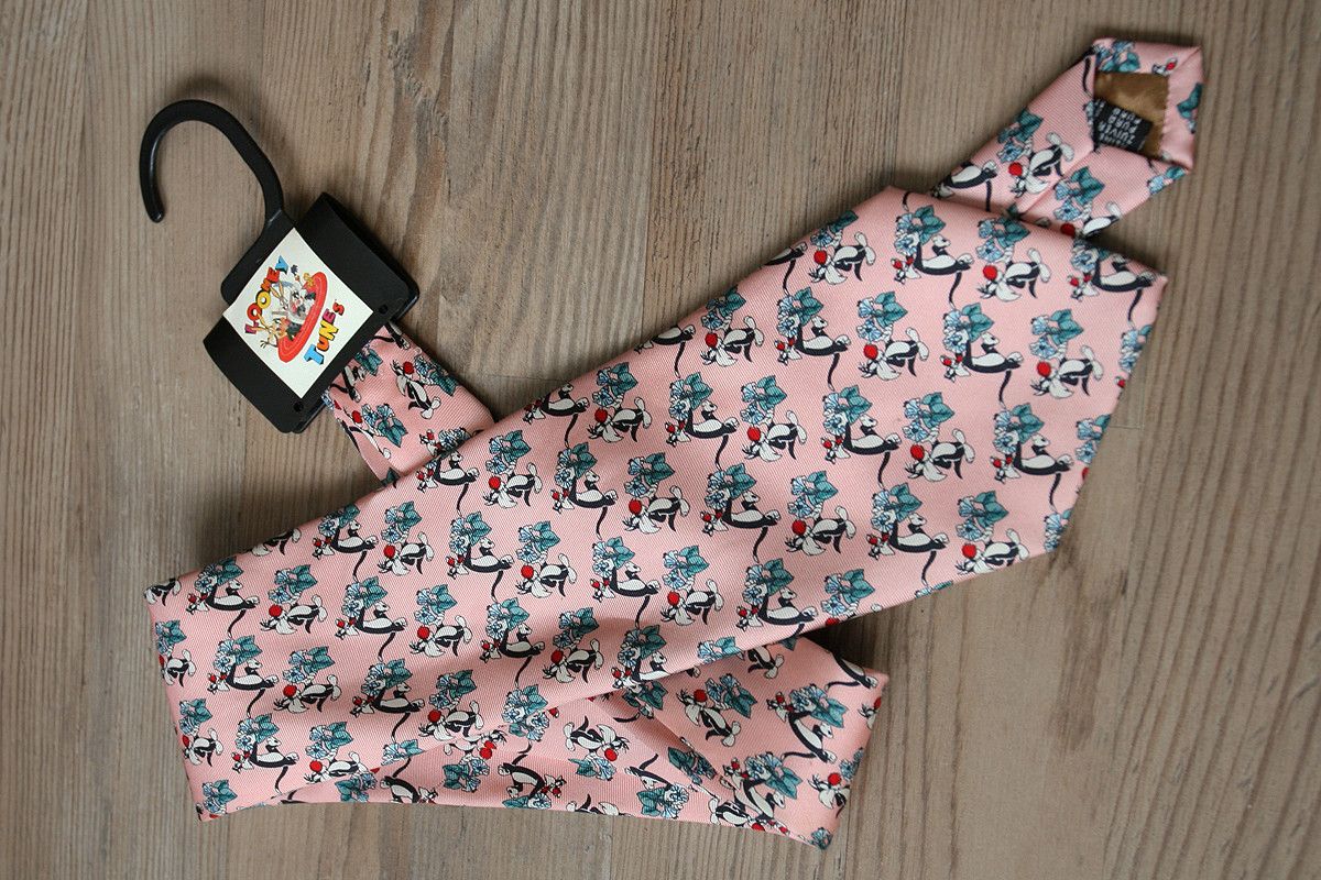 Warner Bros Looney Tunes Warner Bros 90s Vintage Silk Sylvester Cat Tie Size ONE SIZE - 2 Thumbnail