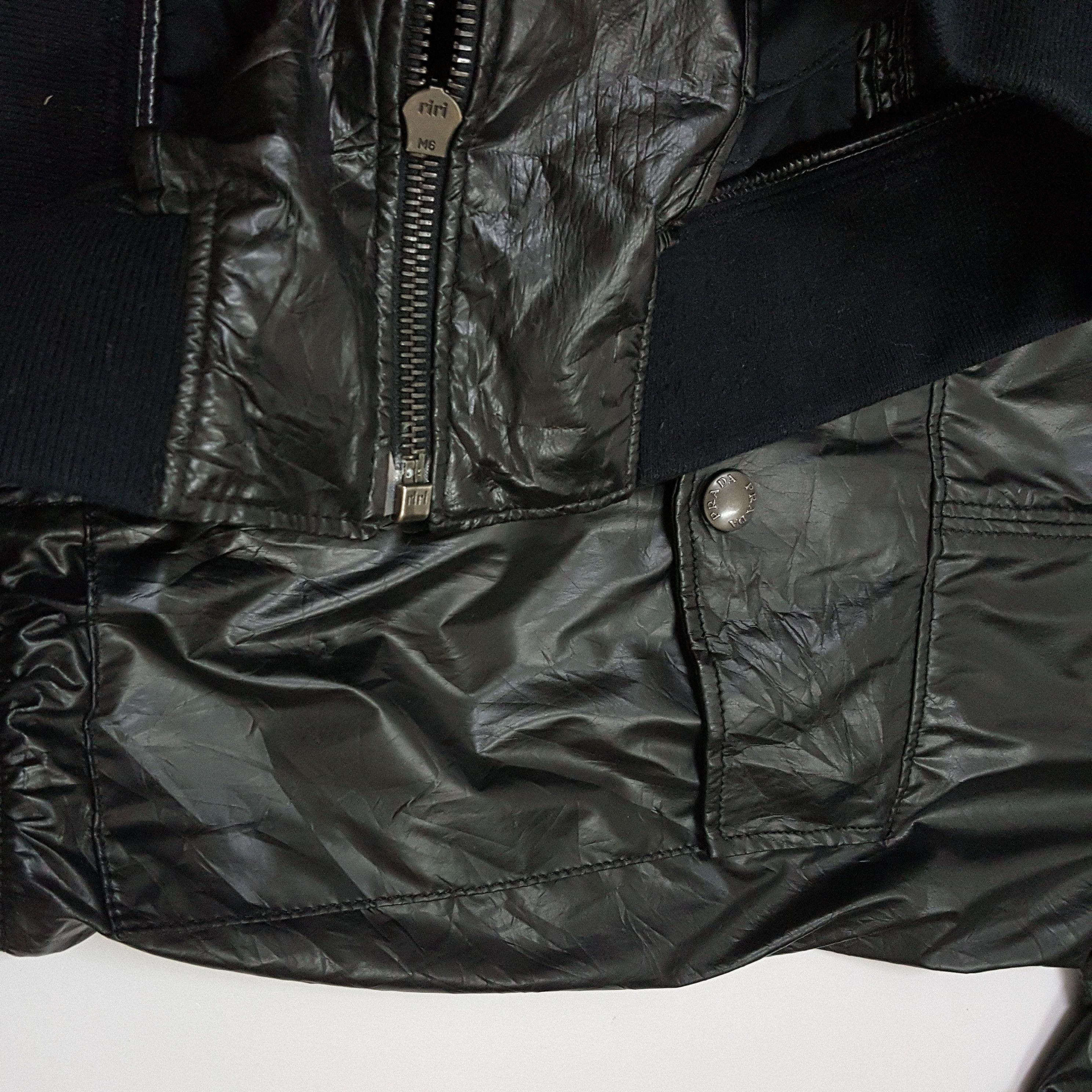 Prada Vintage PRADA nice design black bombers jacket made Romania Size US L / EU 52-54 / 3 - 8 Thumbnail