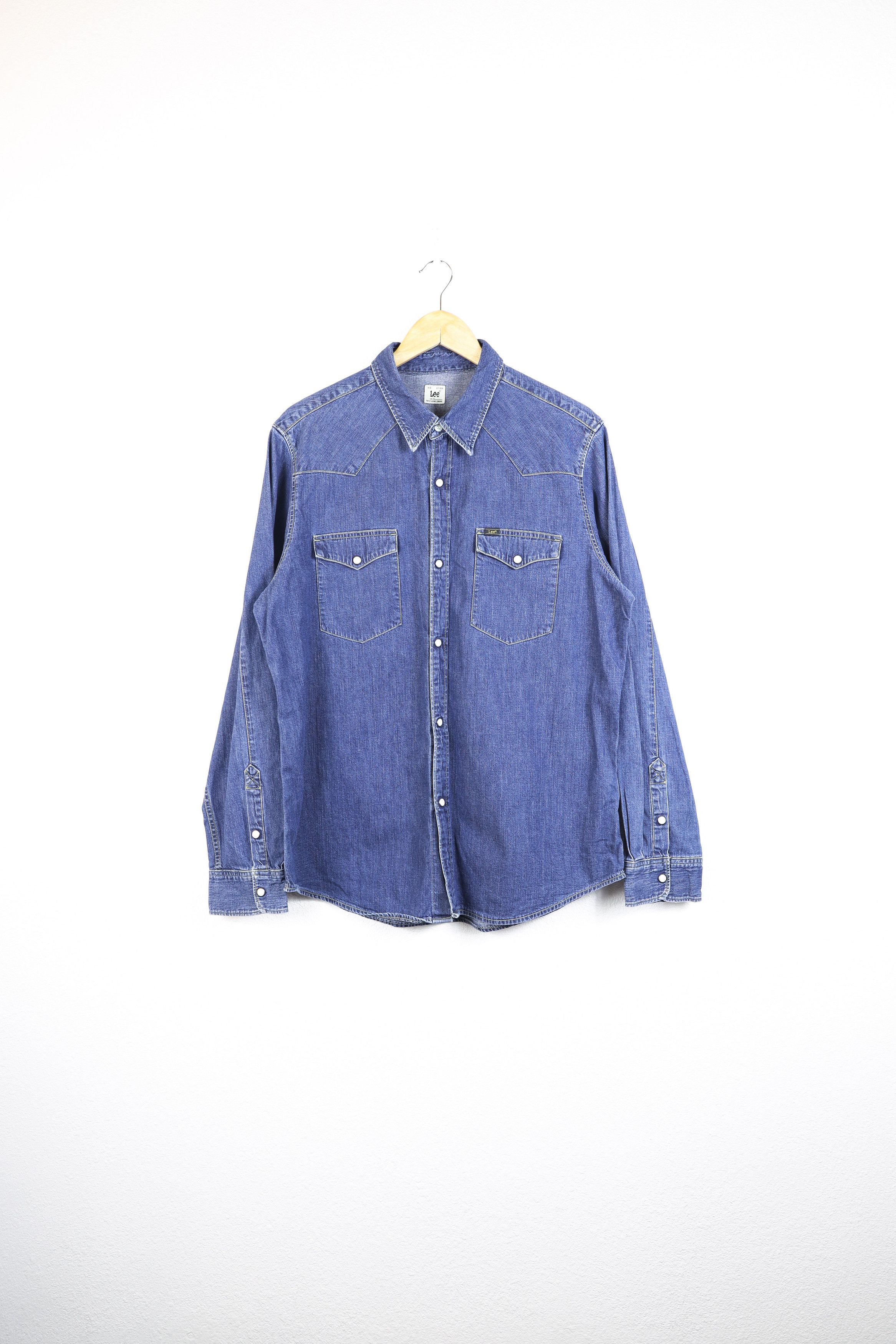 Lee × Vintage × Western Rise Vintage Lee Denim Jeans Western Shirt Size US XL / EU 56 / 4 - 1 Thumbnail