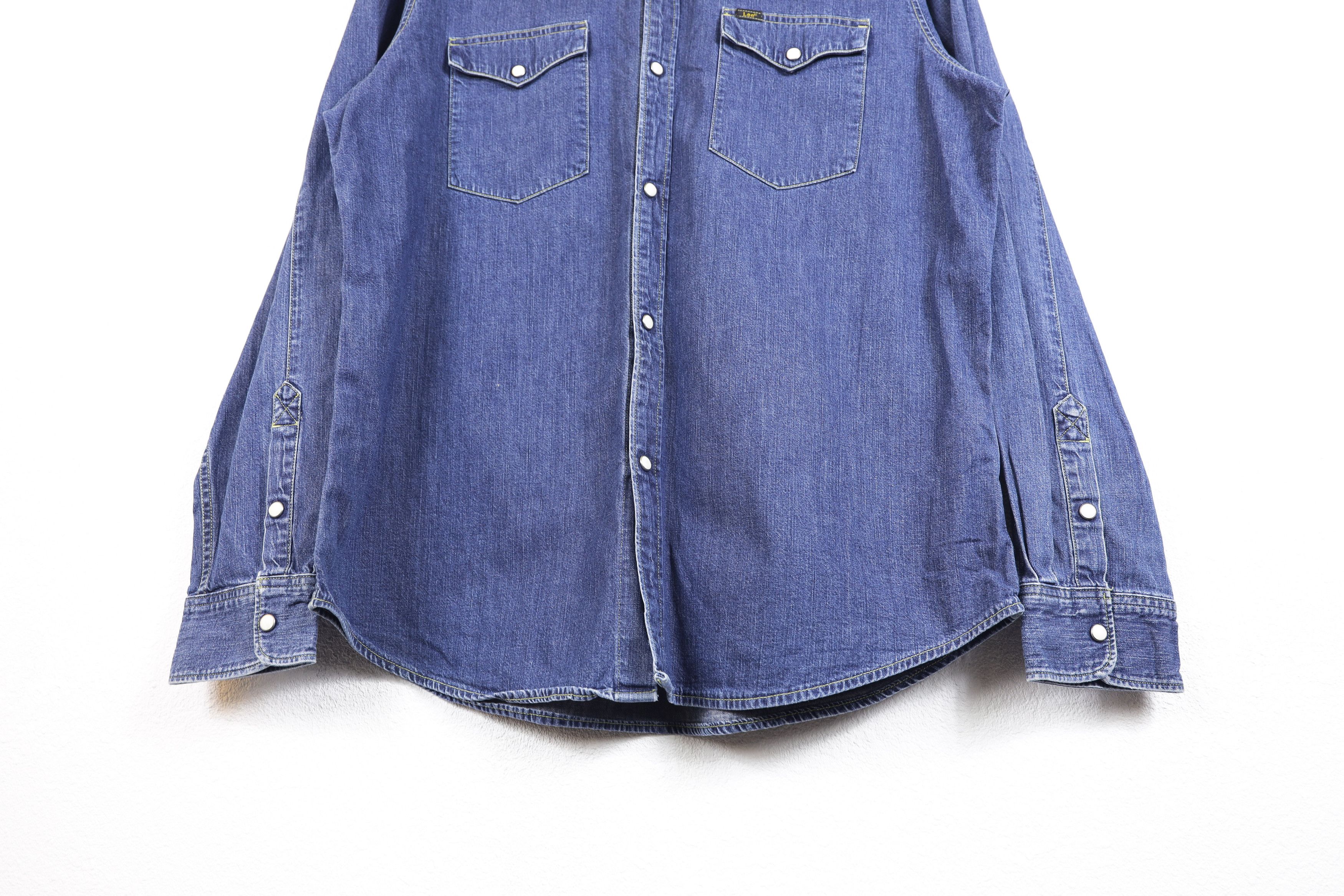 Lee × Vintage × Western Rise Vintage Lee Denim Jeans Western Shirt Size US XL / EU 56 / 4 - 3 Thumbnail