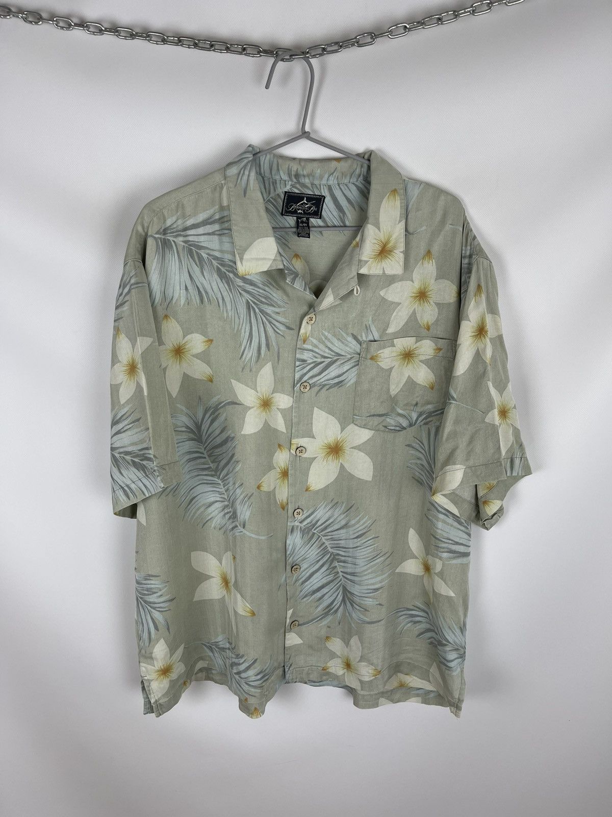 Vintage Bermuda Bay vintage 100% silk flowers feathers pattern shirt Size US XL / EU 56 / 4 - 1 Thumbnail