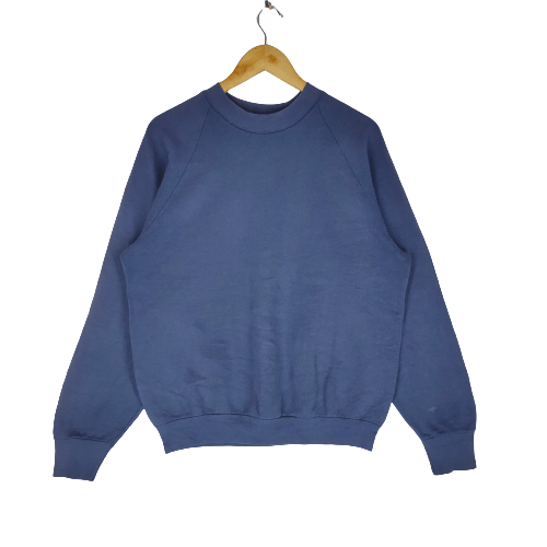 Fruit Of The Loom Vintage FRUIT OF THE LOOM Plain Made in USA Sweatshirt Size US L / EU 52-54 / 3 - 1 Thumbnail