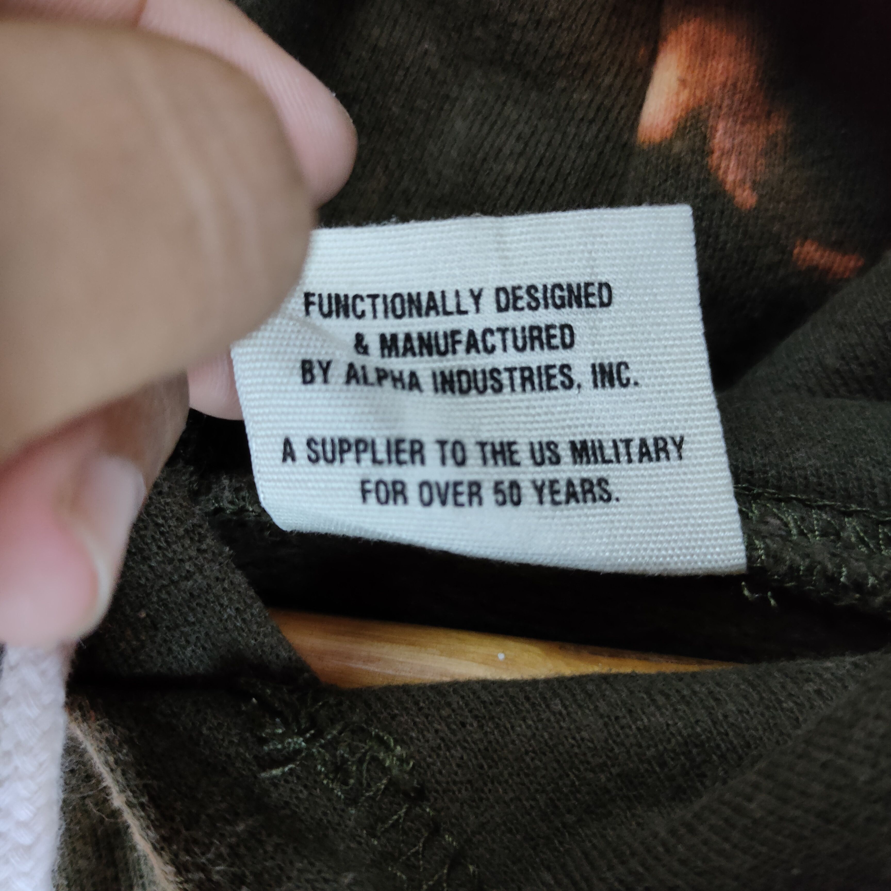 Alpha Industries Vintage ALPHA INDUSTRIES Military Army Custom Bleach Hoodie Size US L / EU 52-54 / 3 - 7 Thumbnail