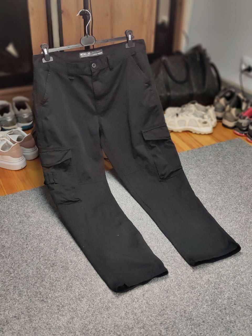 Japanese Brand Vintage 90's Cargo Pants Travis Scott Japan Black Hype Size US 34 / EU 50 - 21 Thumbnail