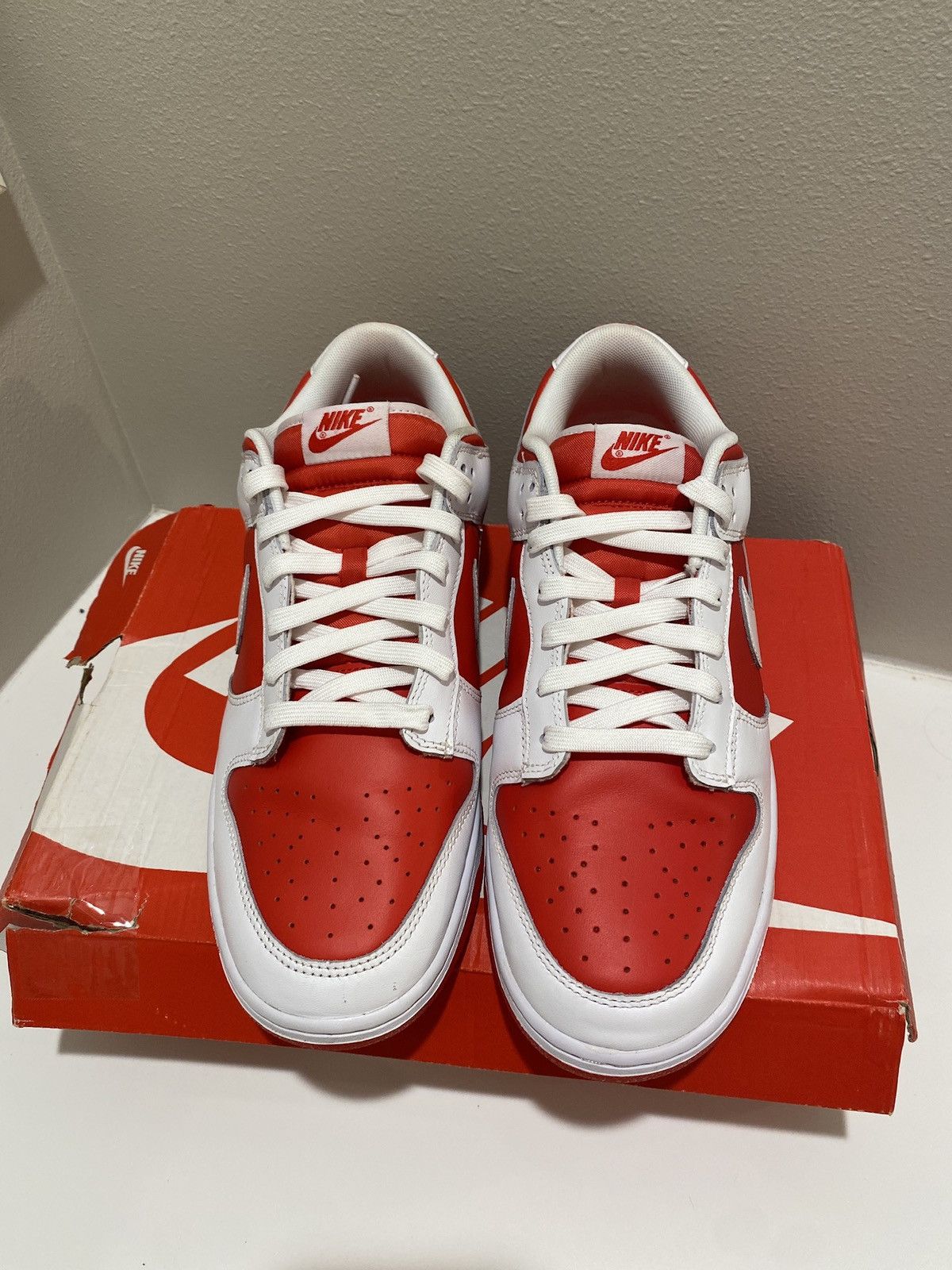 Nike Nike Dunk Low Championship Red Size US 12 / EU 45 - 3 Thumbnail