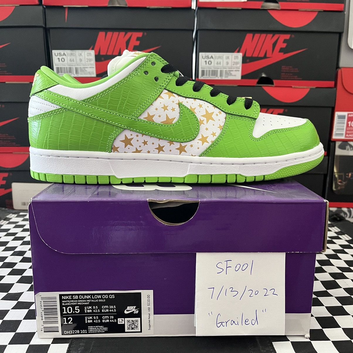 Supreme Dunk Low Mean Green | Grailed