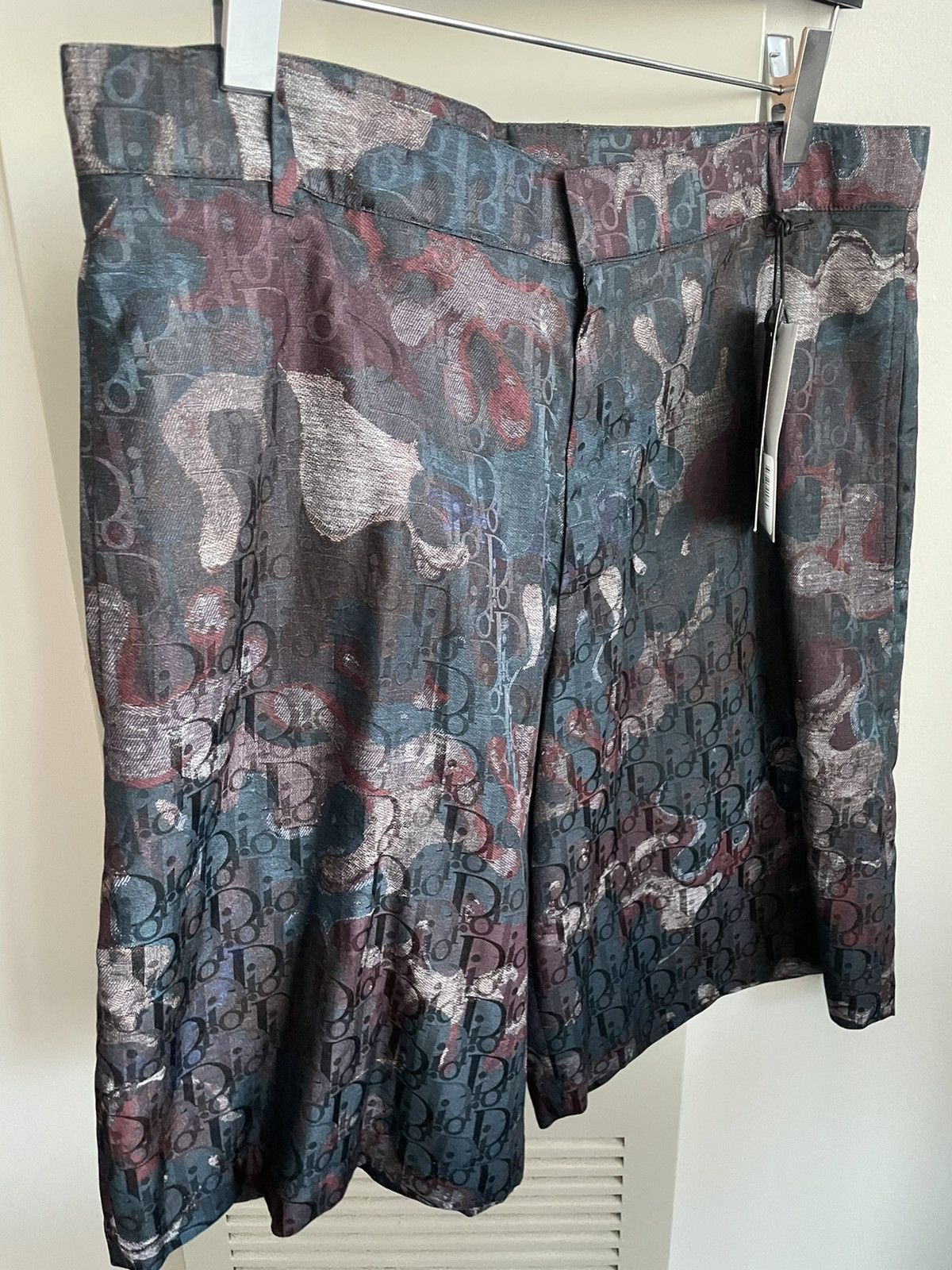 Dior Super Runway Dior Oblique Logo Silk Shorts Size US 32 / EU 48 - 25 Thumbnail