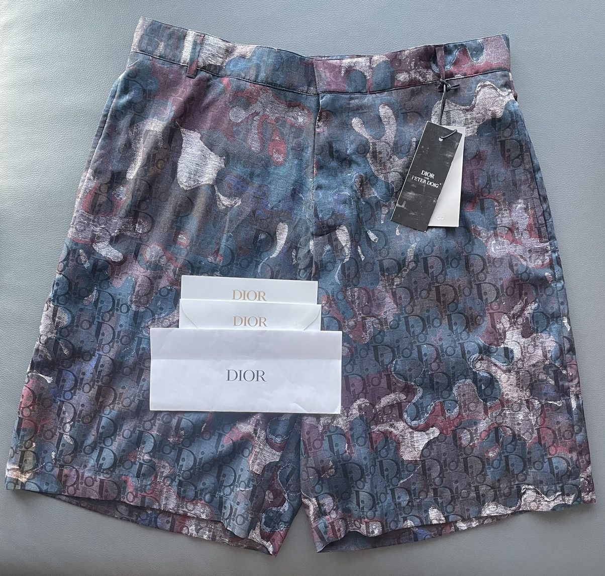 Dior Super Runway Dior Oblique Logo Silk Shorts Size US 32 / EU 48 - 8 Thumbnail