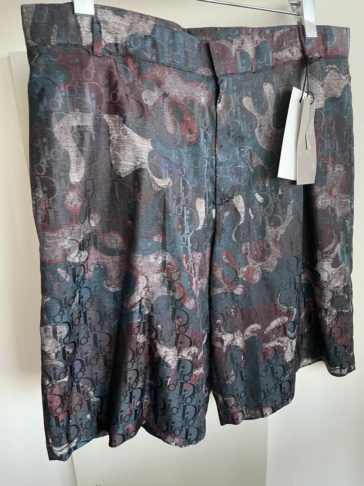 Dior Super Runway Dior Oblique Logo Silk Shorts Size US 32 / EU 48 - 20 Thumbnail